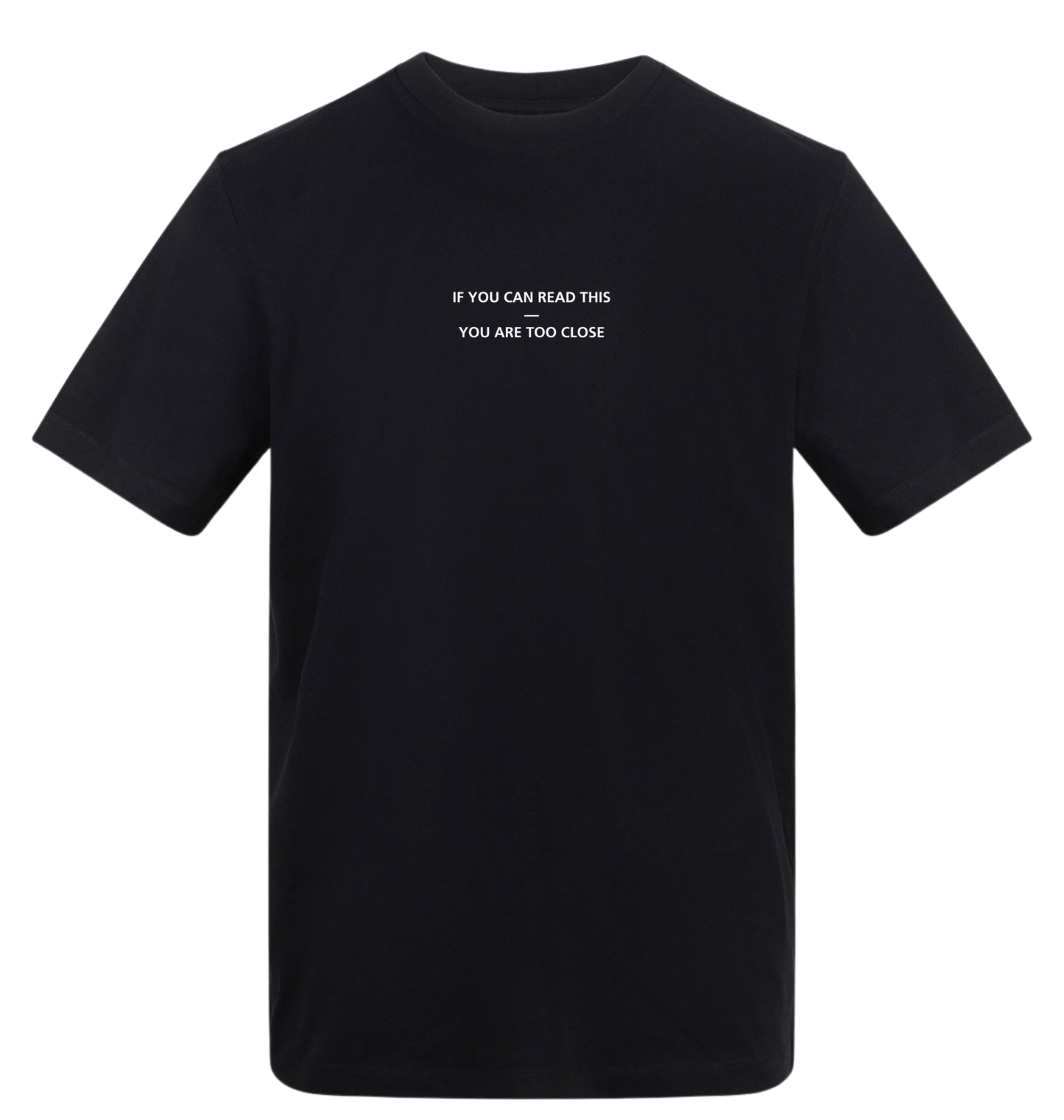 Deep Black Printed T-shirt Front