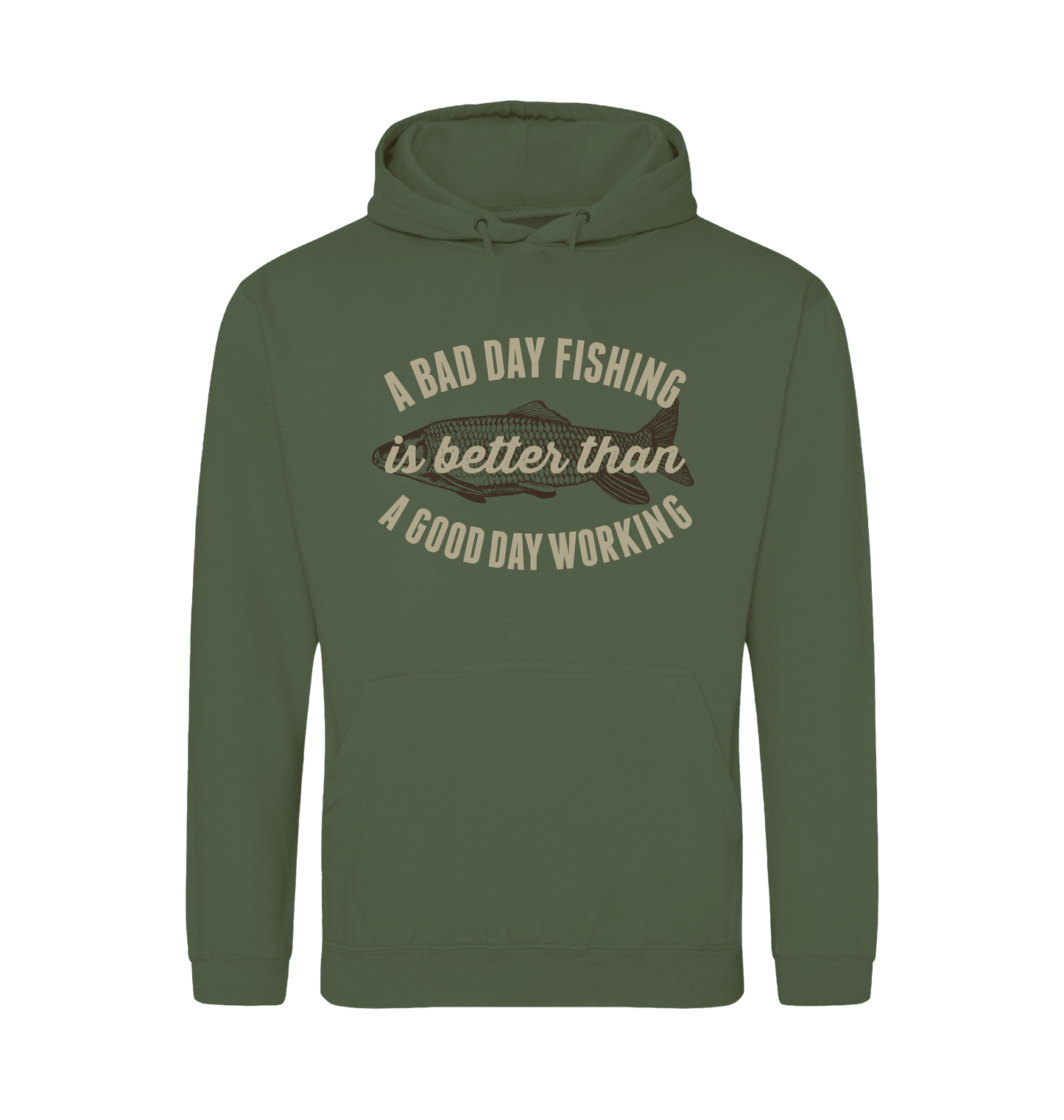 Earthy Green Printed Hoody Front
