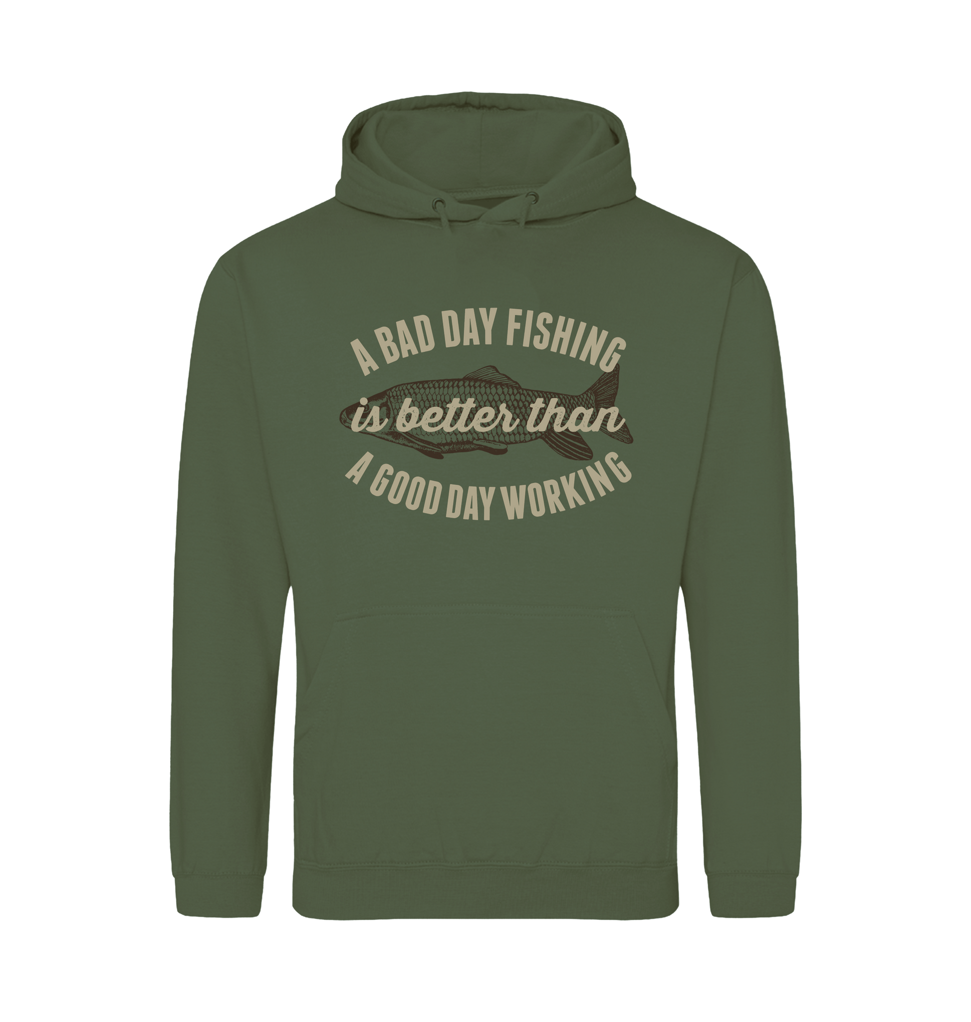 Earthy Green Printed Hoody Front