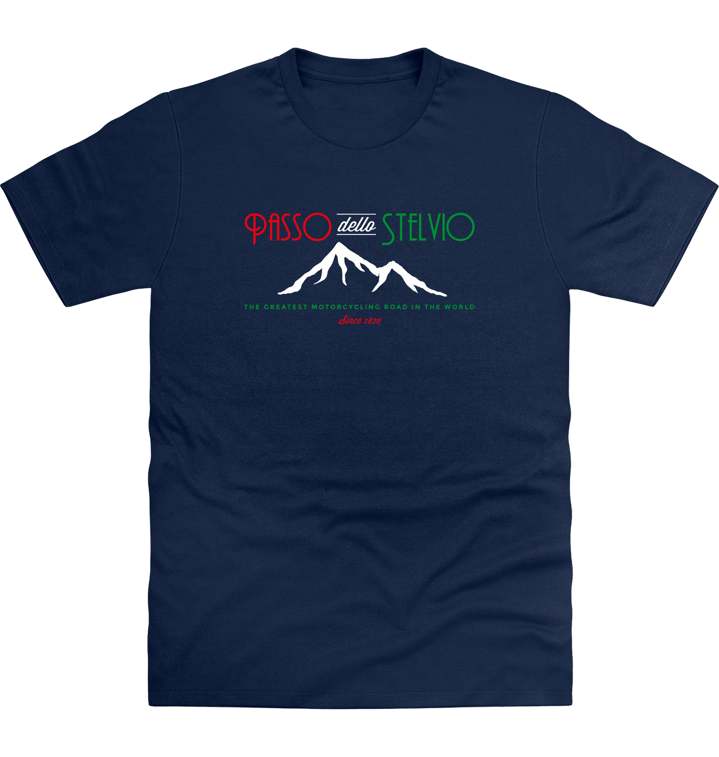 New French Navy Printed T-shirt Front