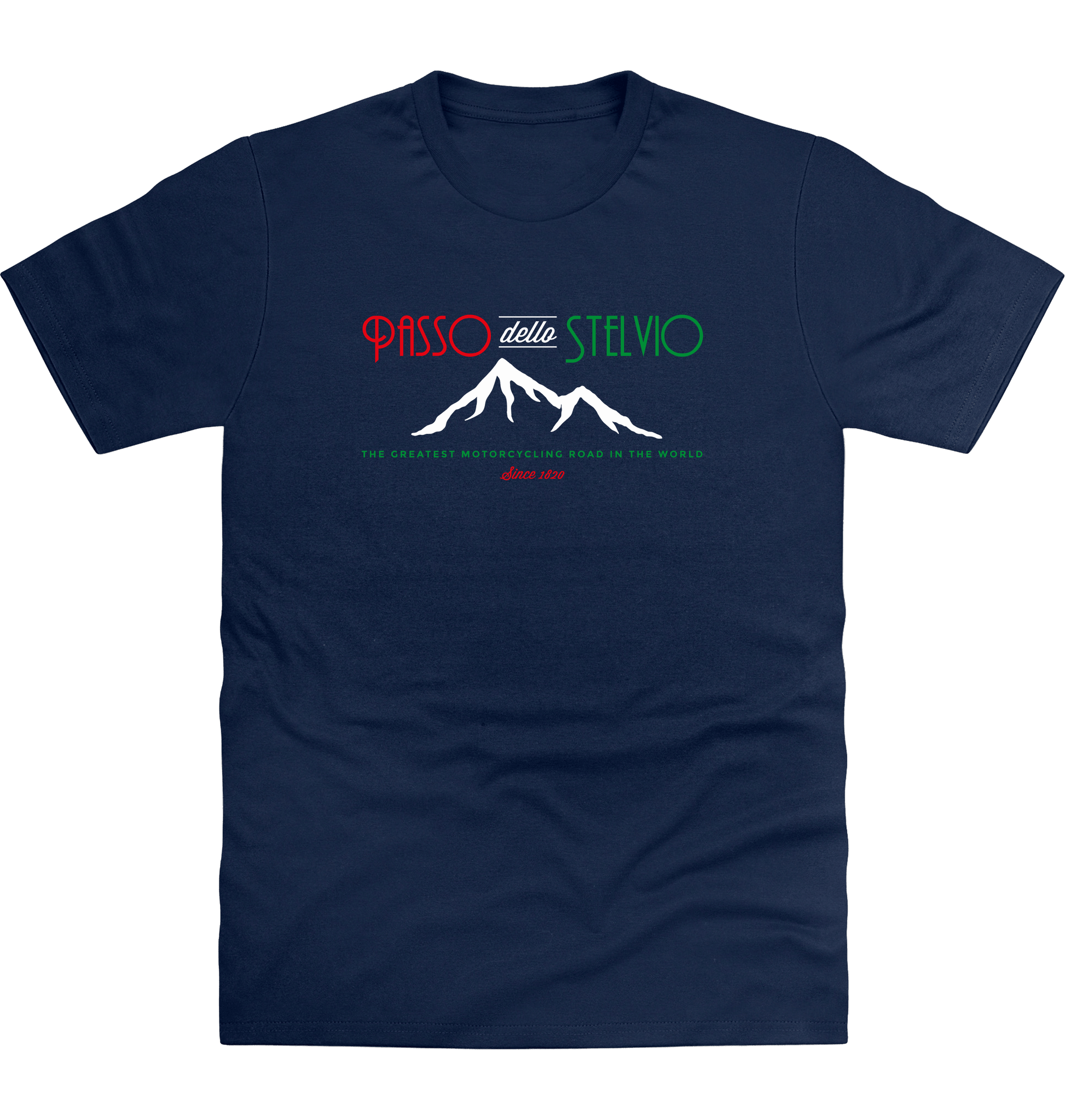 New French Navy Printed T-shirt Front
