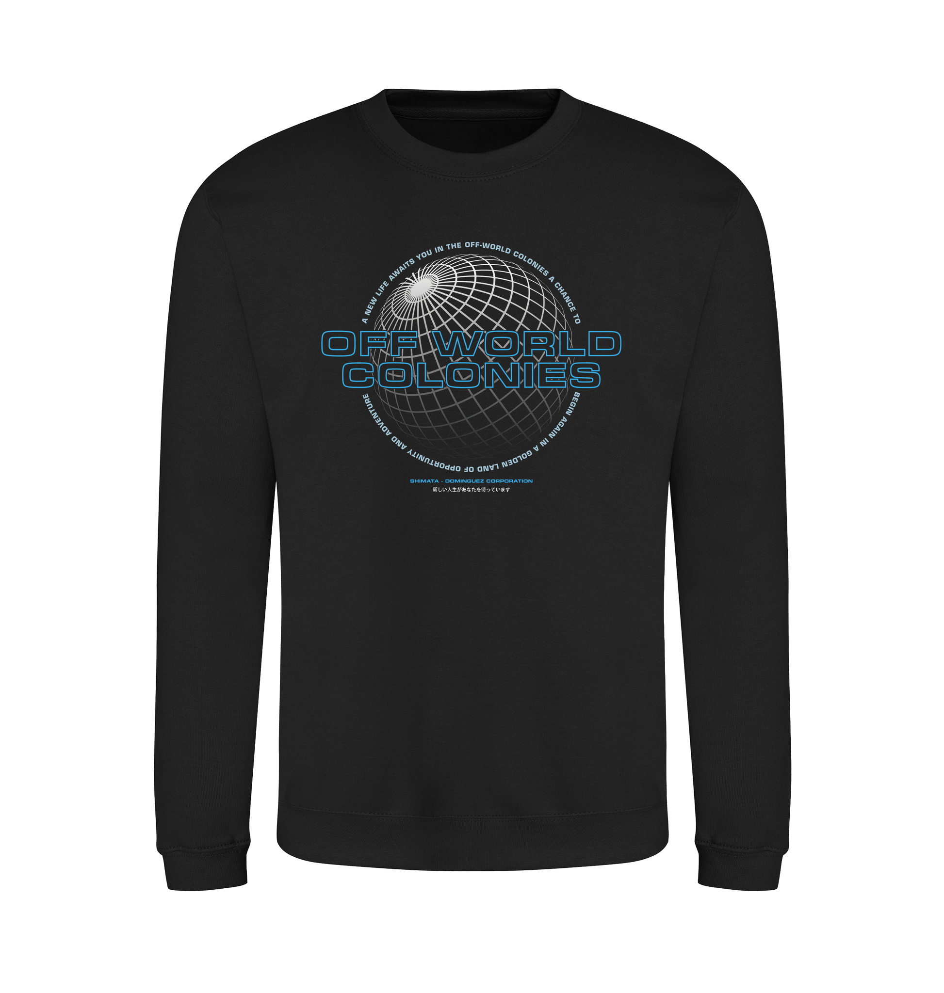 Jet Black Printed Sweater Front