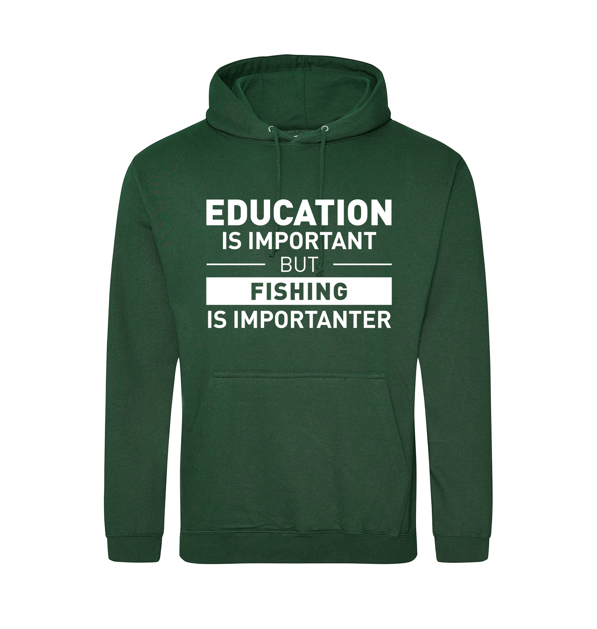 Bottle Green Printed Hoody Front