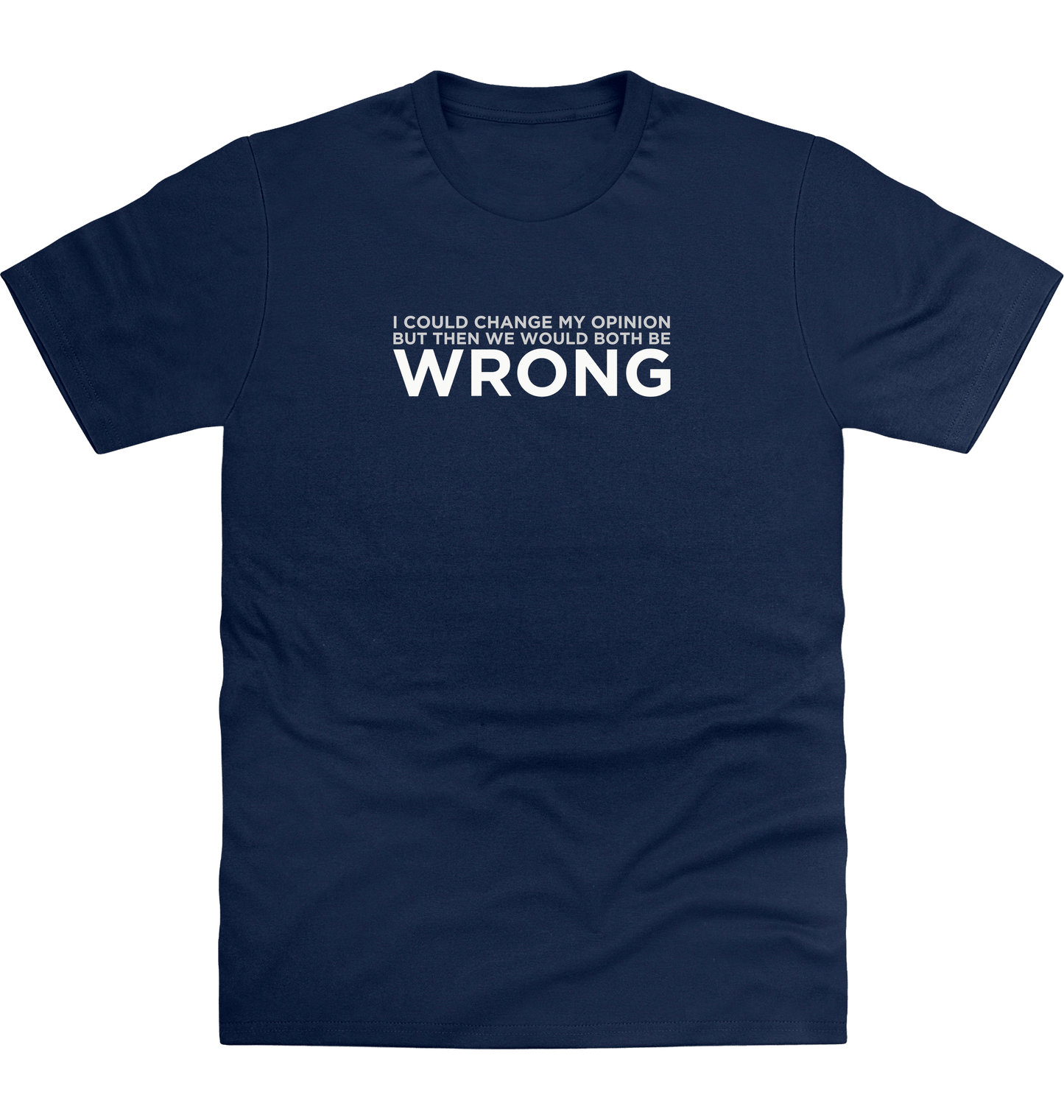 New French Navy Printed T-shirt Front