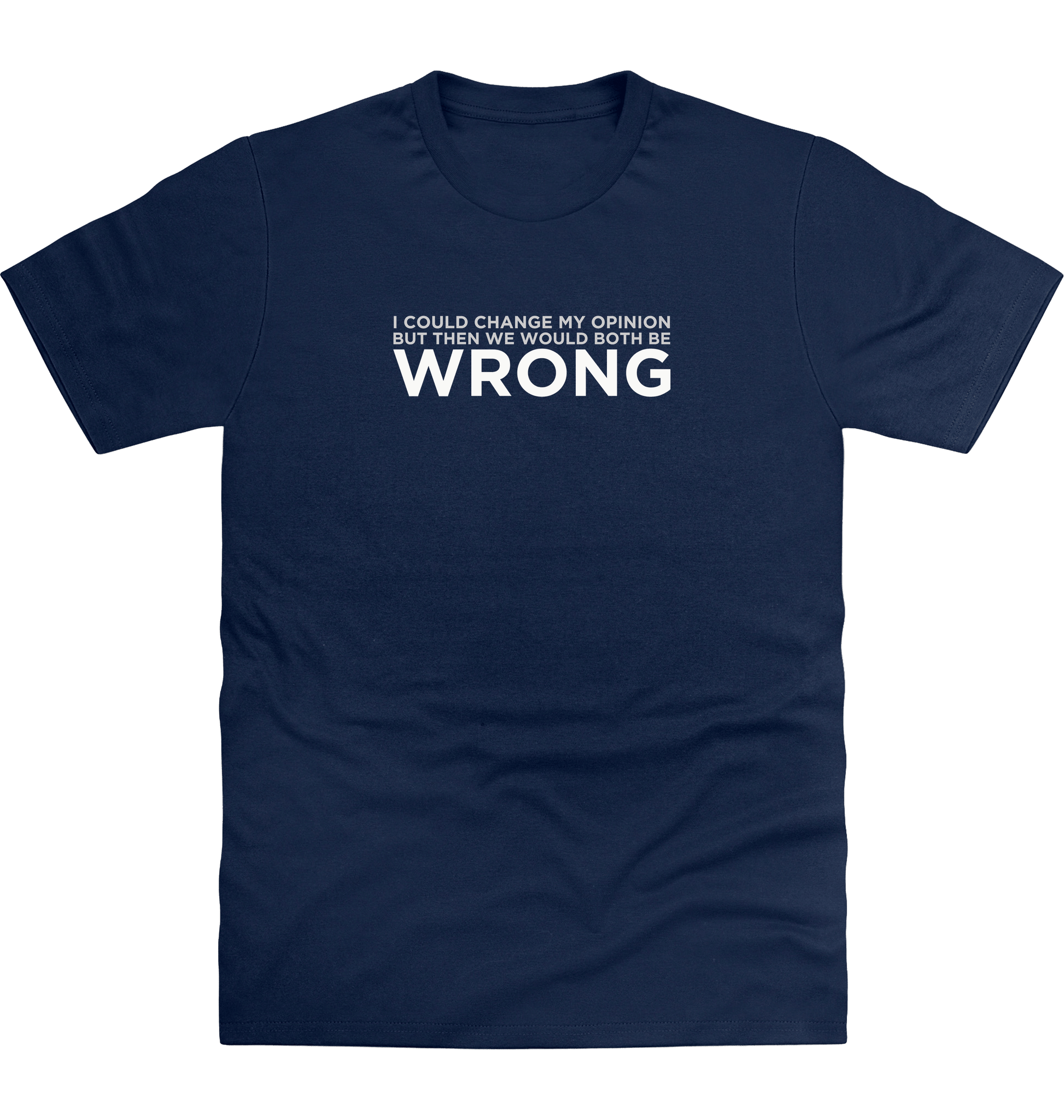 New French Navy Printed T-shirt Front