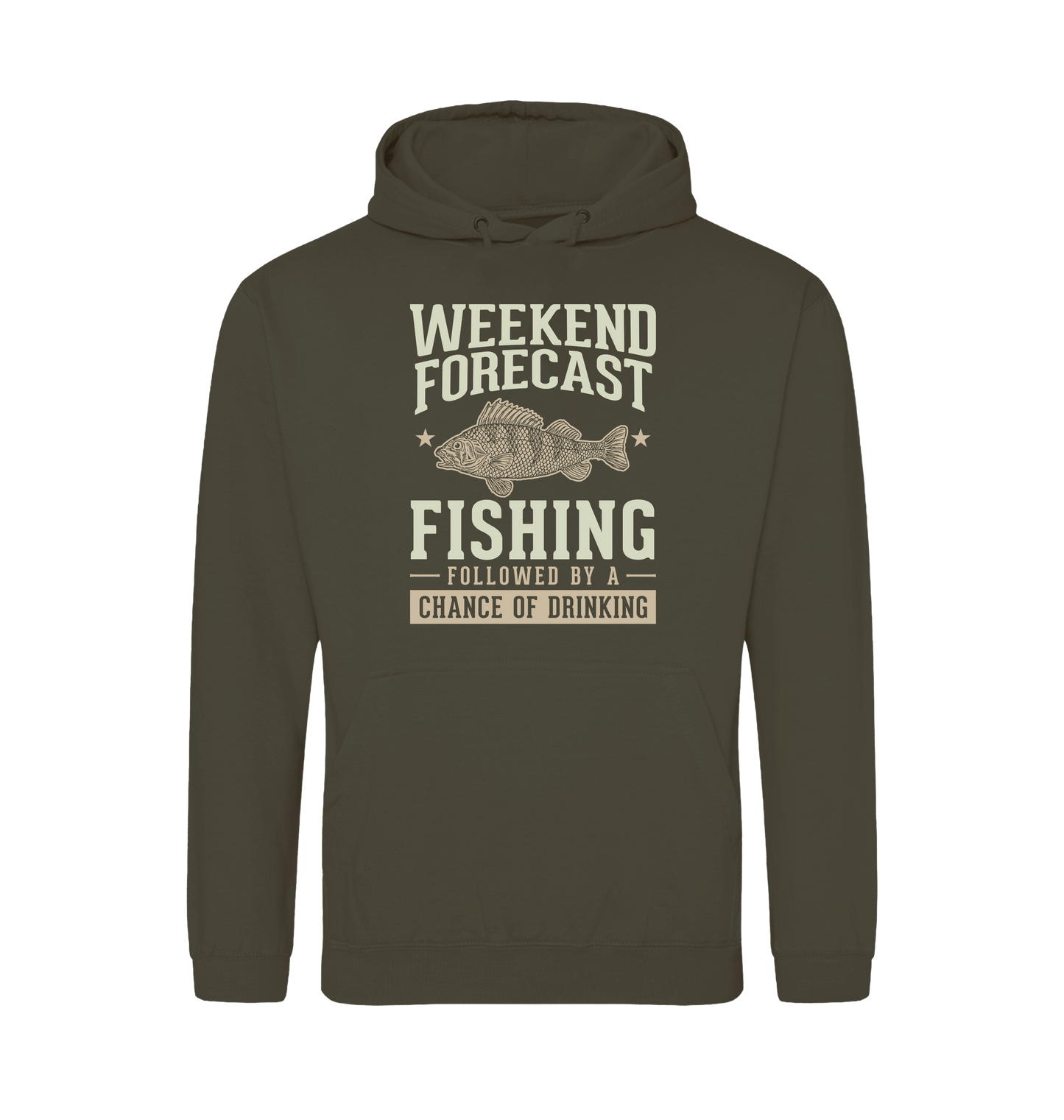 Olive Green Printed Hoody Front
