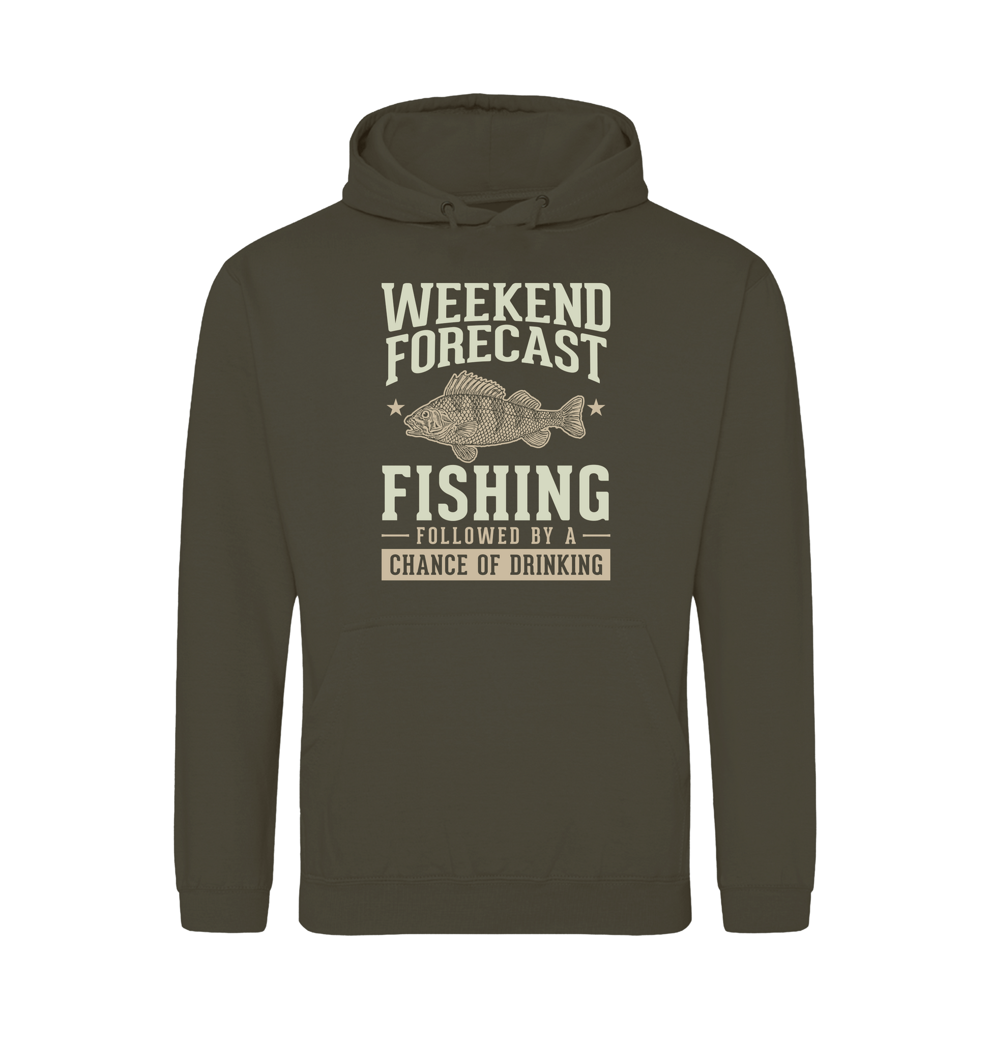 Olive Green Printed Hoody Front