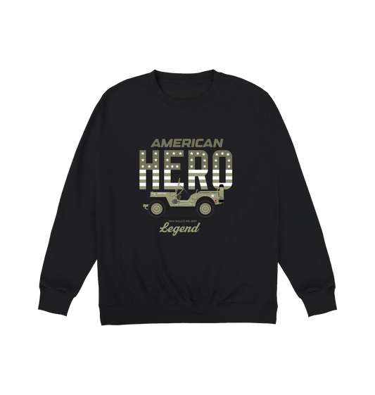Jet Black Printed Sweater Front