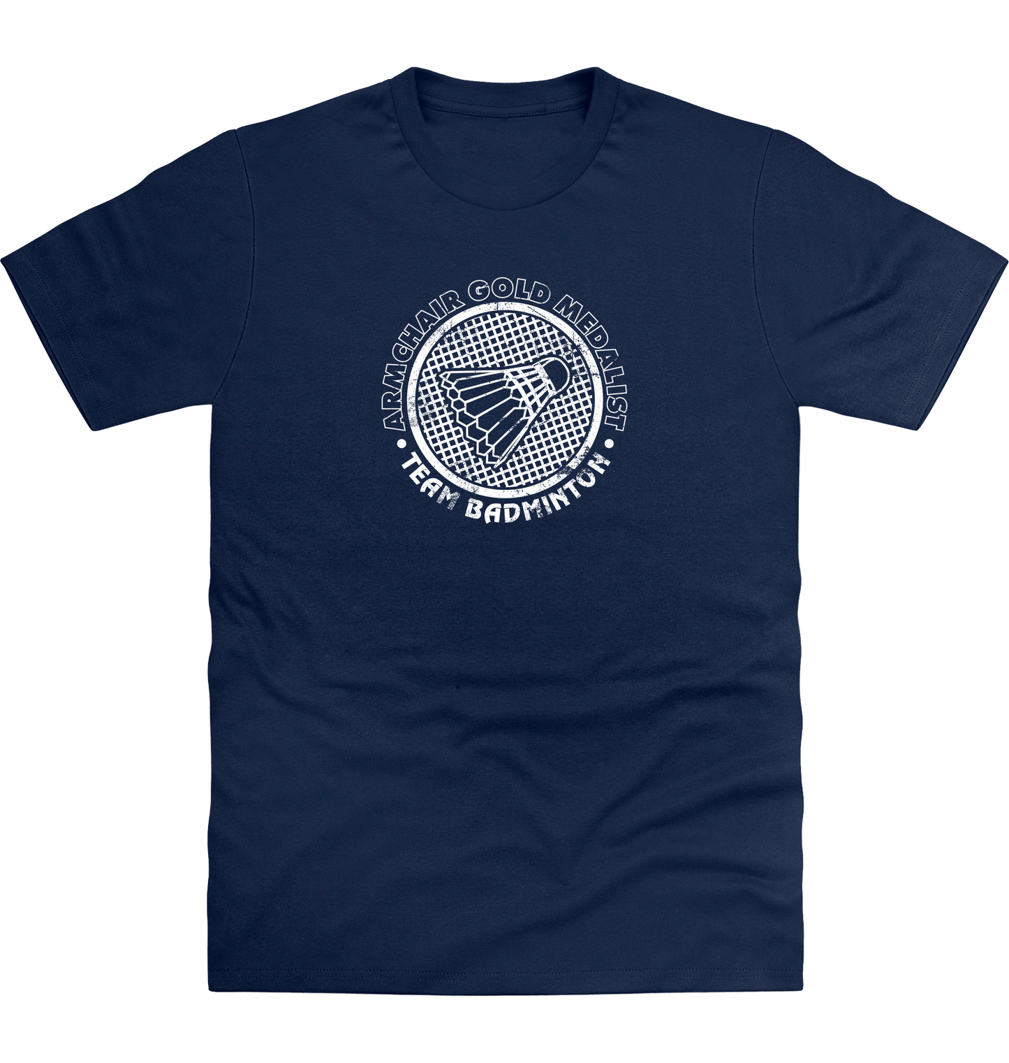 New French Navy Printed T-shirt Front