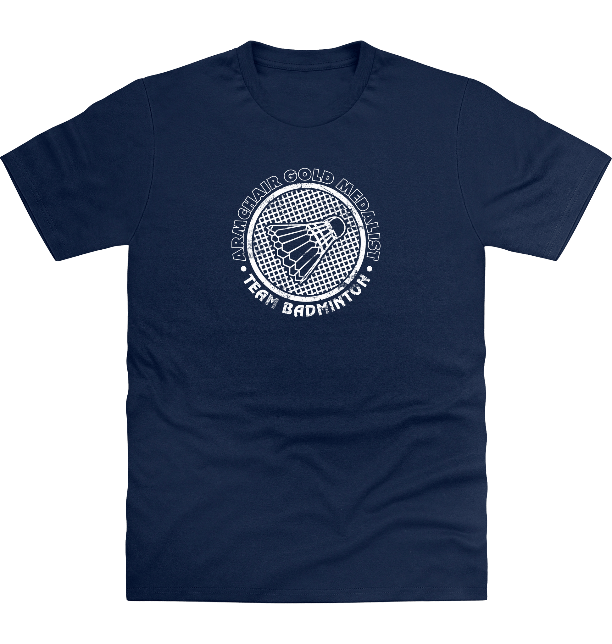 New French Navy Printed T-shirt Front