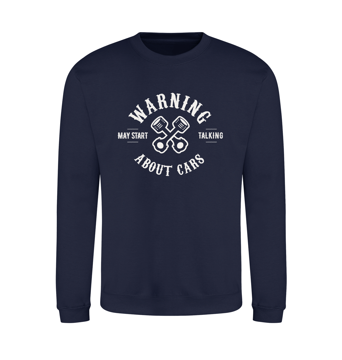 Oxford Navy Printed Sweater Front