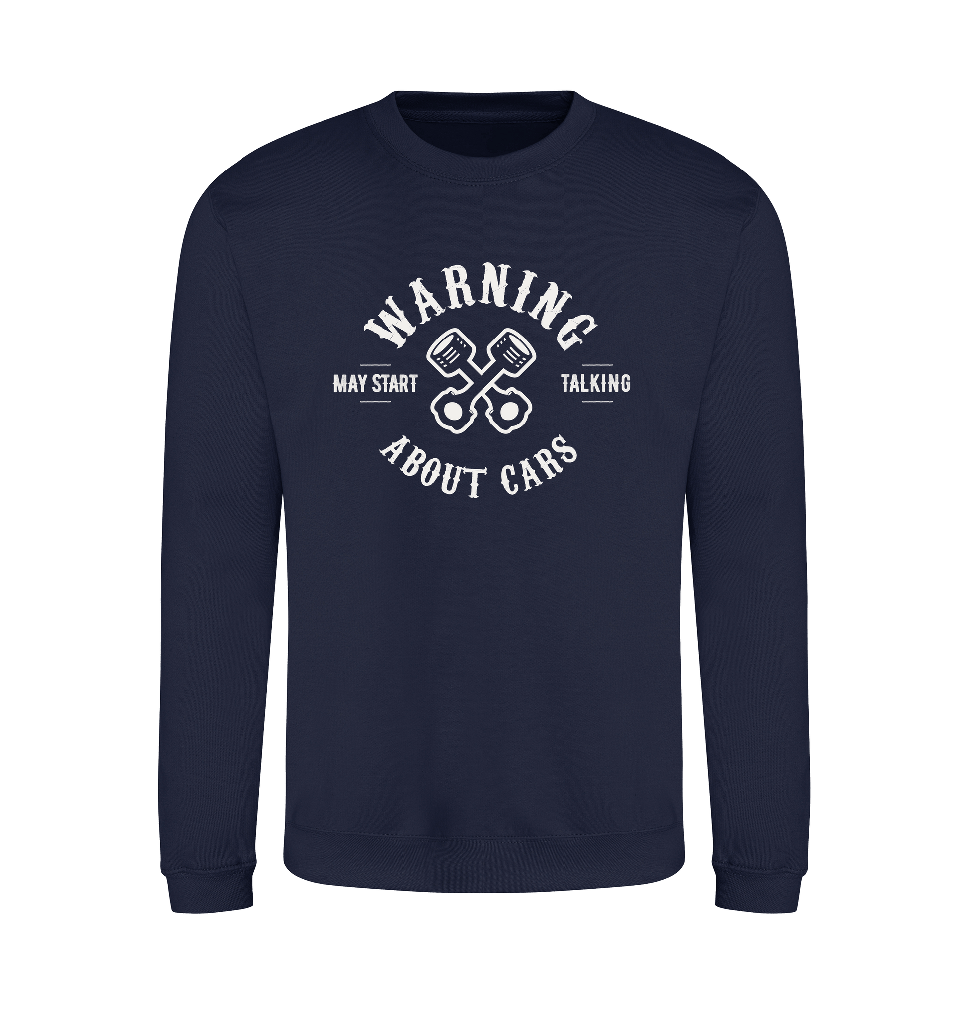 Oxford Navy Printed Sweater Front