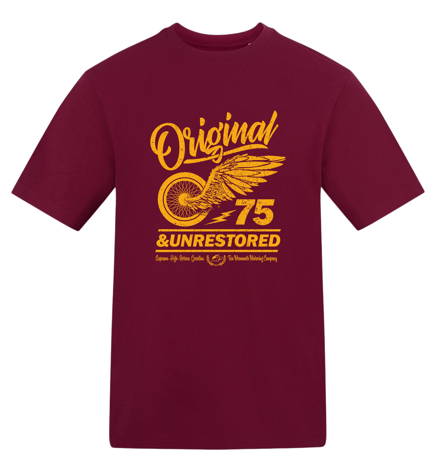 Burgundy Printed T-shirt Front