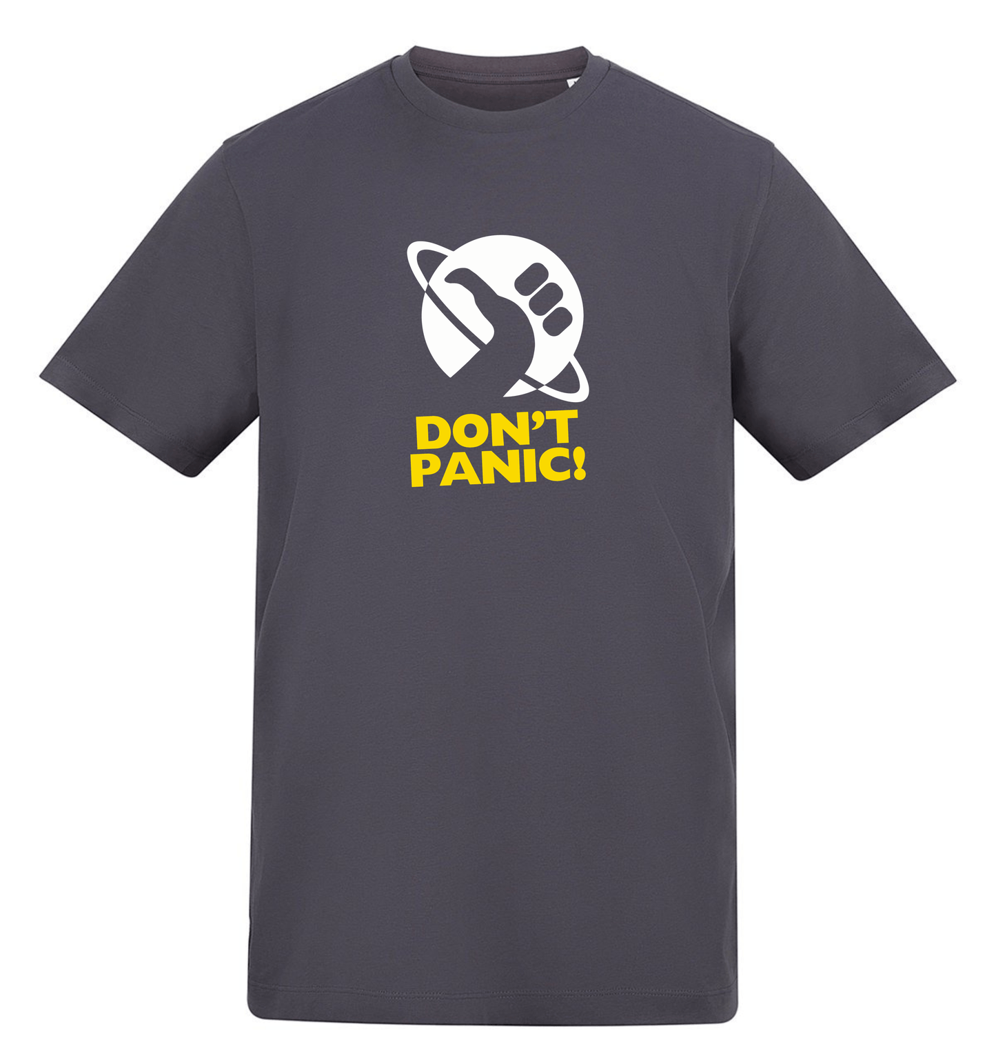 Solid Charcoal Printed T-shirt Front