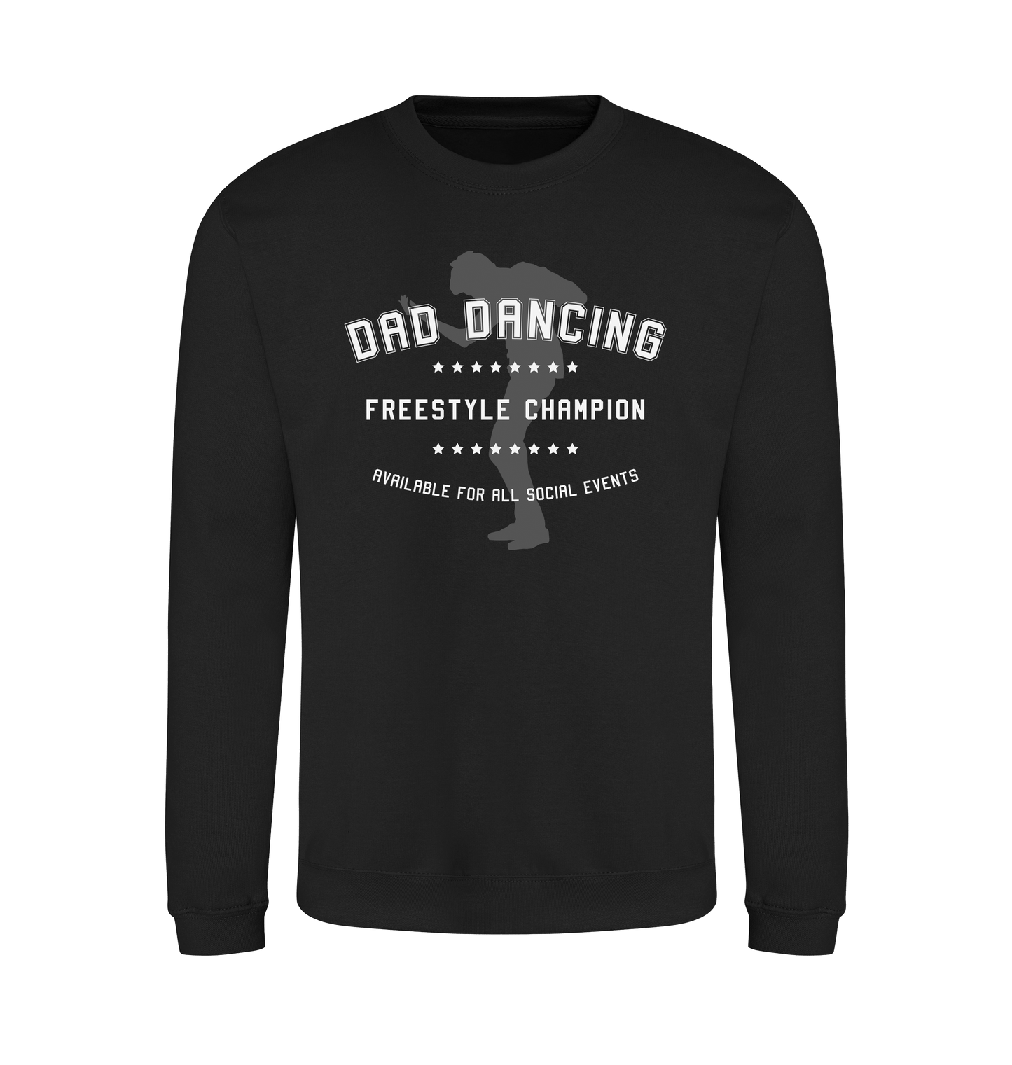 Jet Black Printed Sweater Front