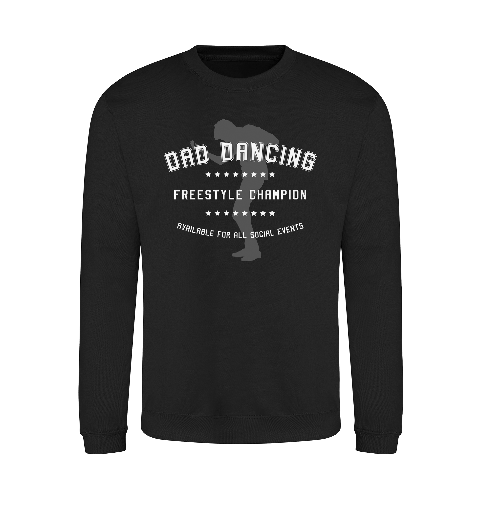 Jet Black Printed Sweater Front