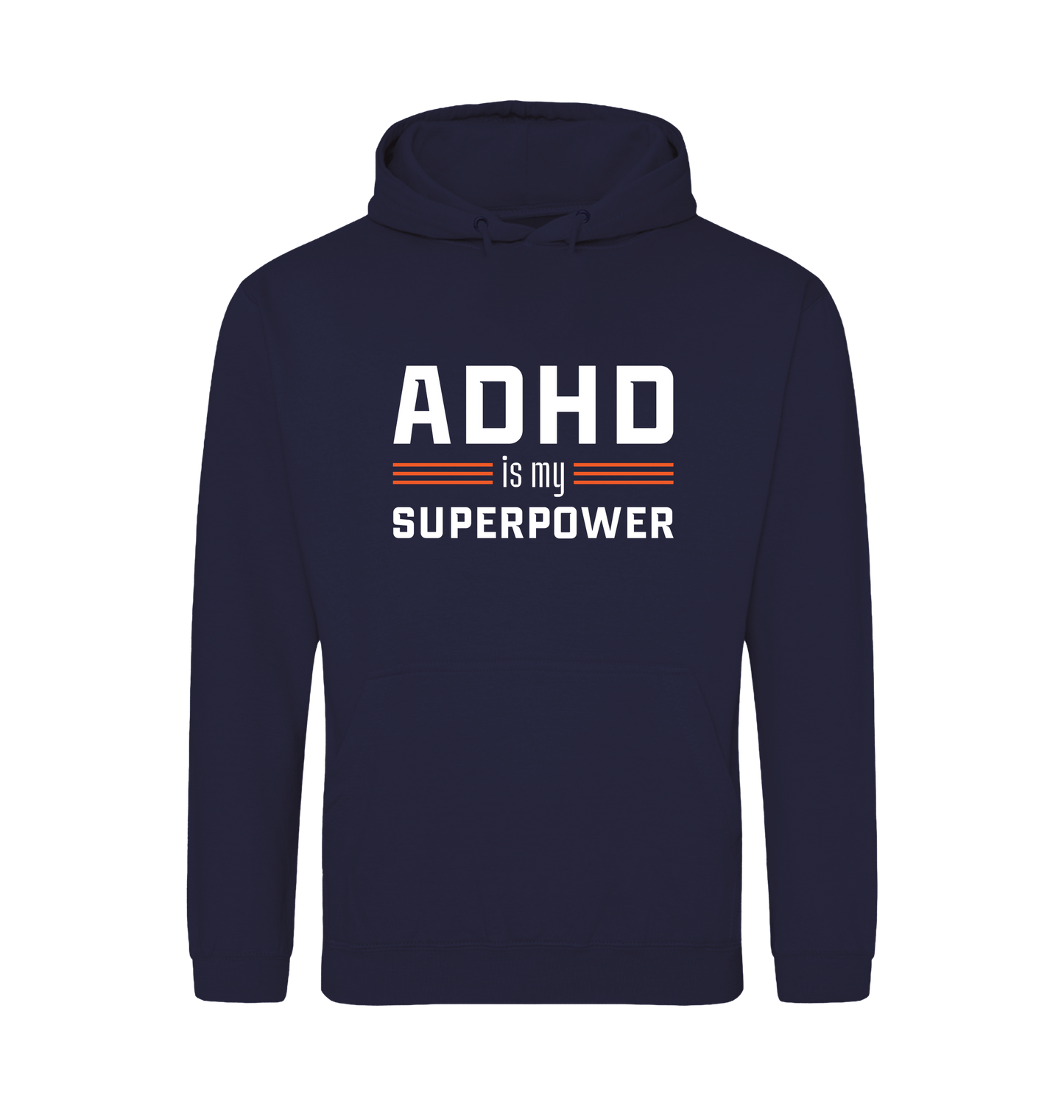 Oxford Navy Printed Hoody Front