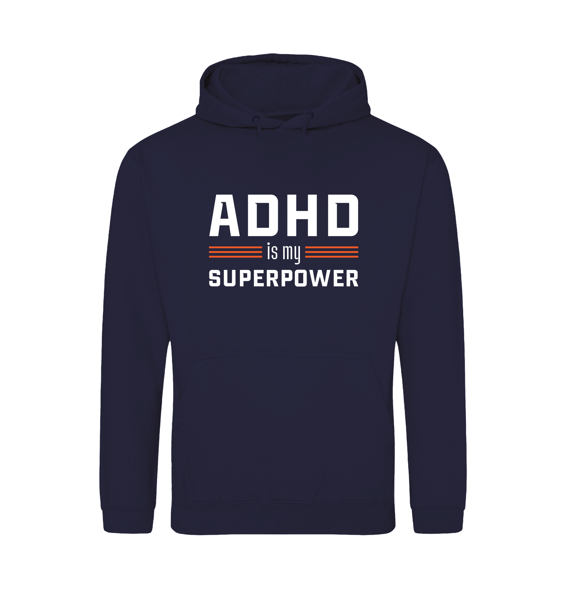 Oxford Navy Printed Hoody Front