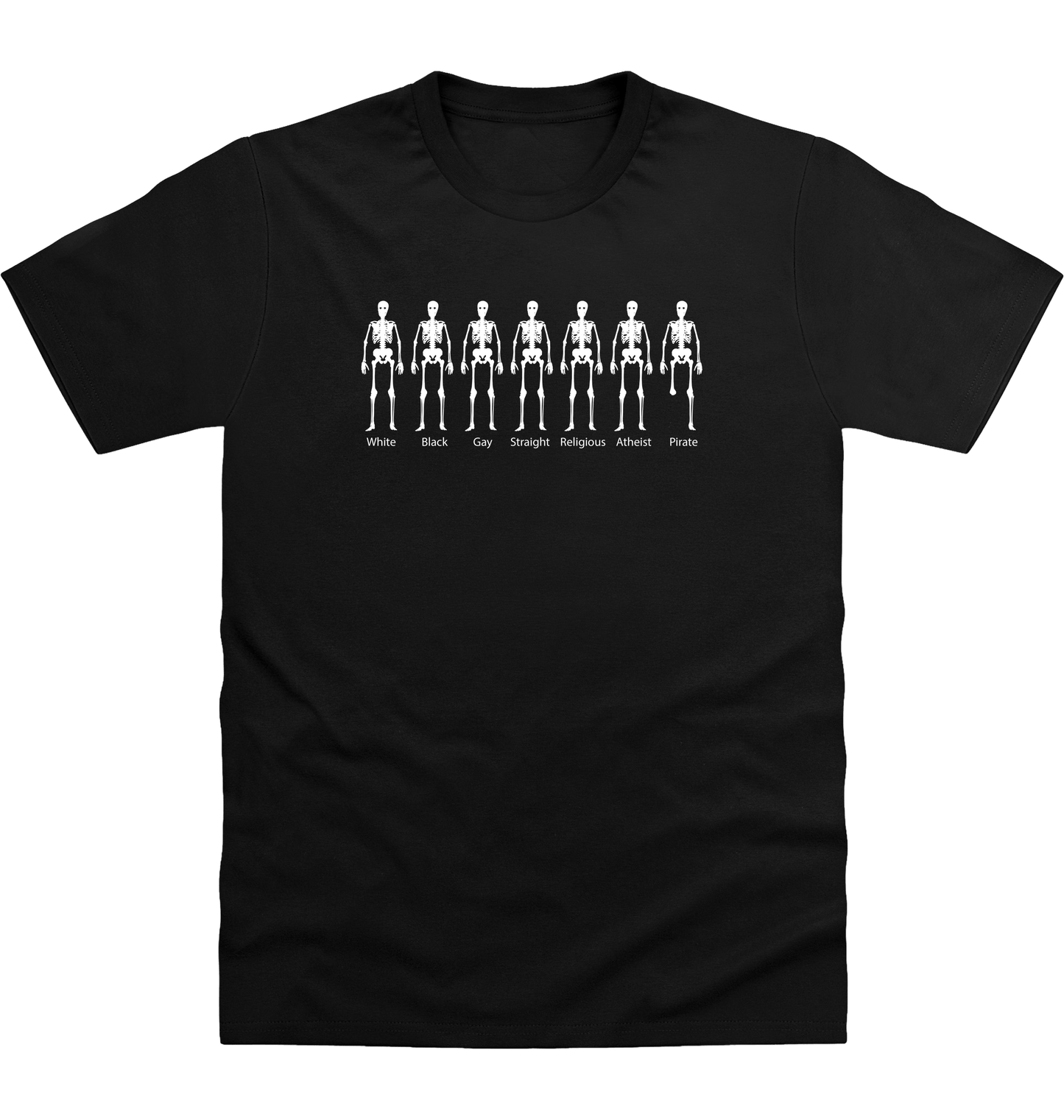 Deep Black Printed T-shirt Front
