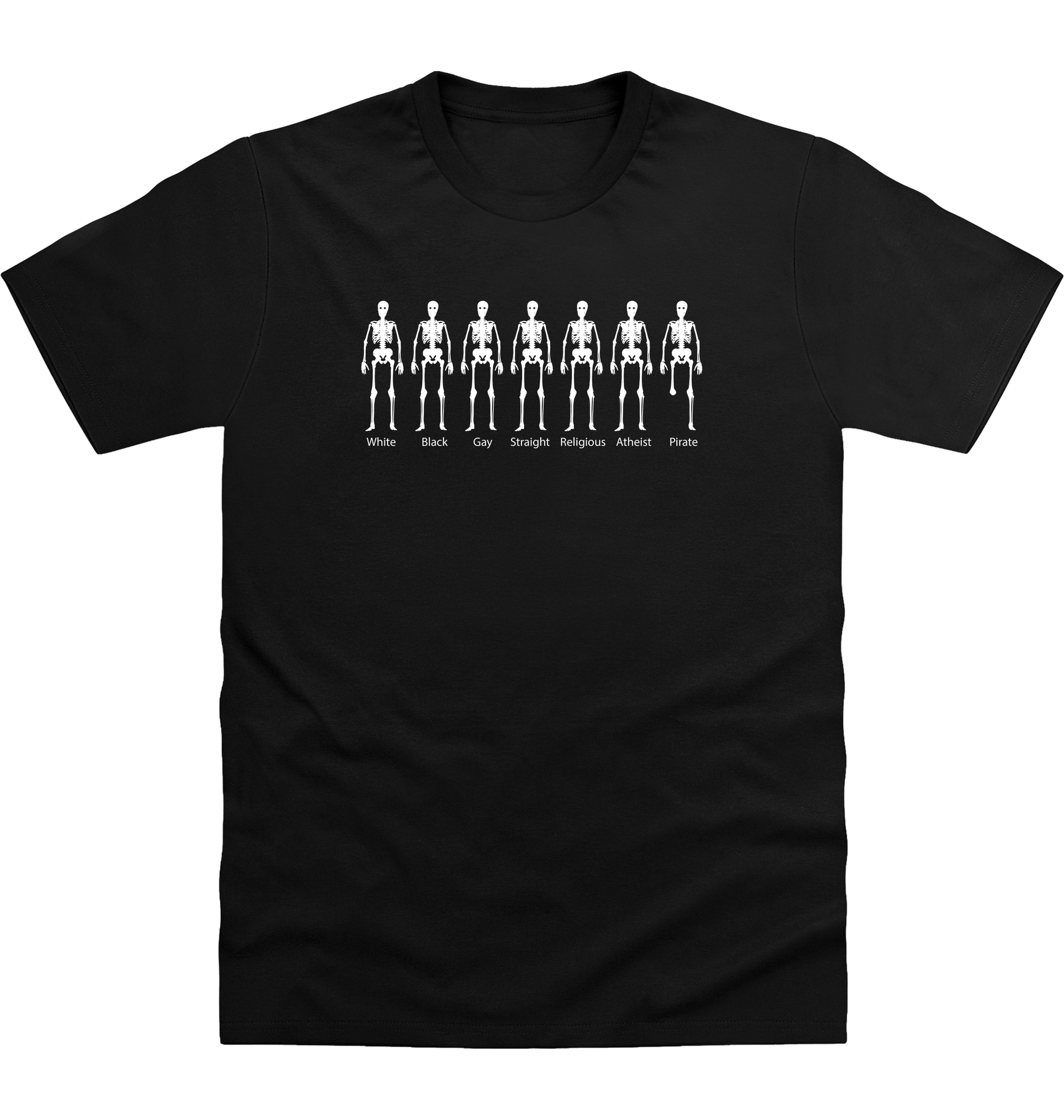 Deep Black Printed T-shirt Front