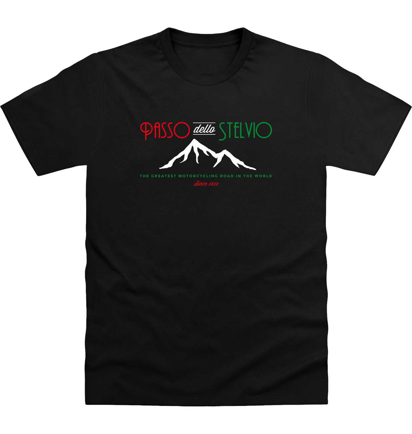 Deep Black Printed T-shirt Front