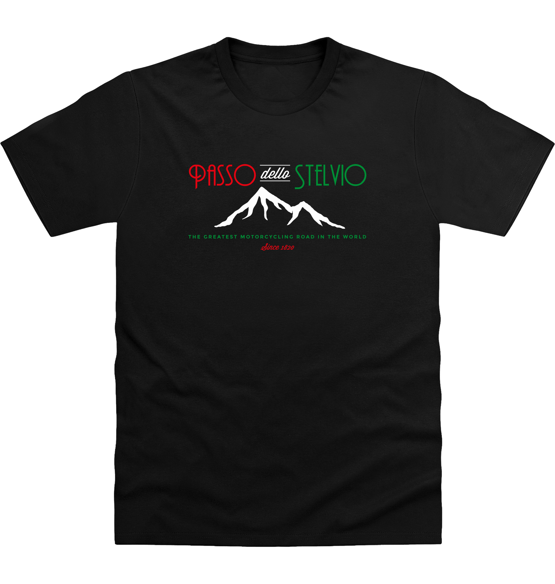 Deep Black Printed T-shirt Front