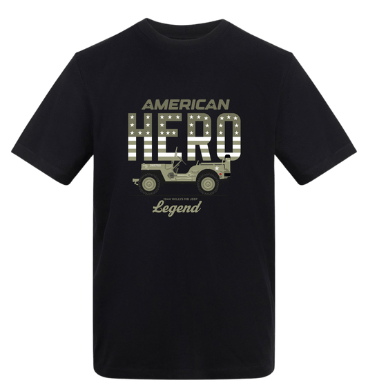 Deep Black Printed T-shirt Front