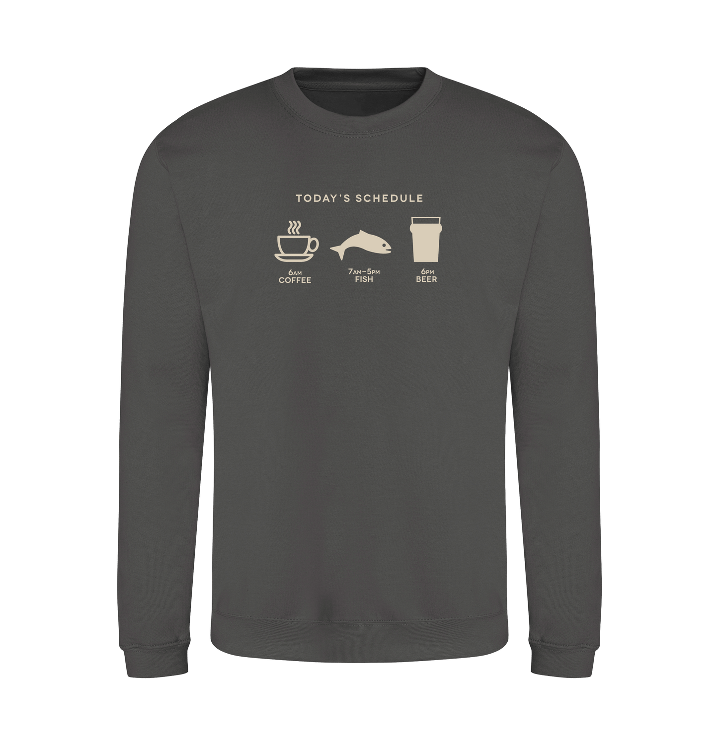 Steel Grey Printed Sweater Front