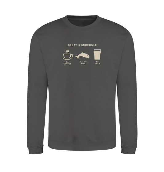 Steel Grey Printed Sweater Front