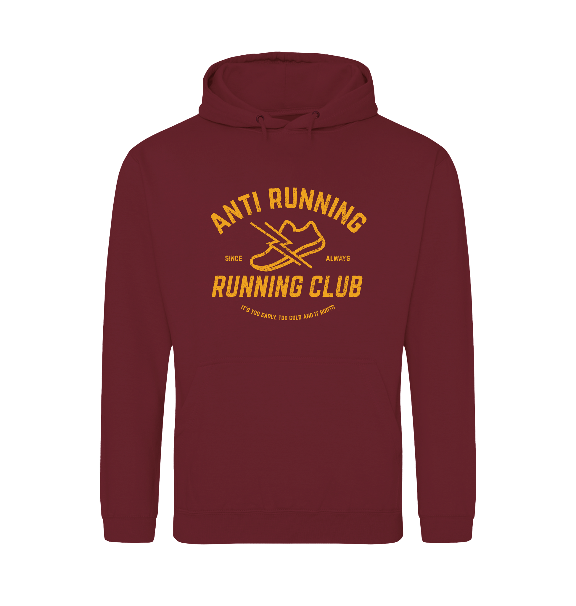 Burgundy Printed Hoody Front