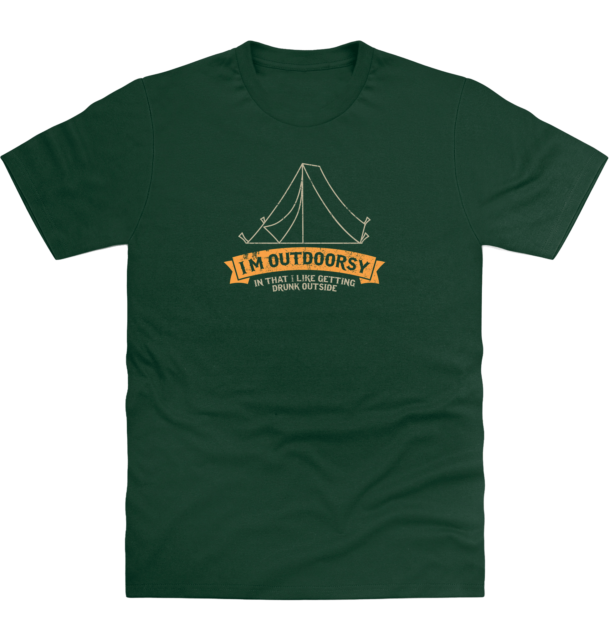 Bottle Green Printed T-shirt Front
