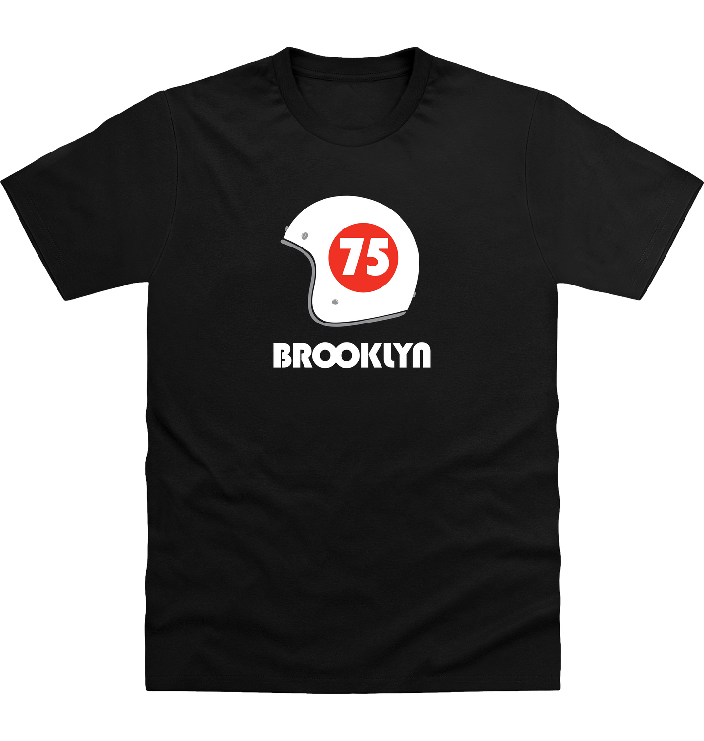 Deep Black Printed T-shirt Front