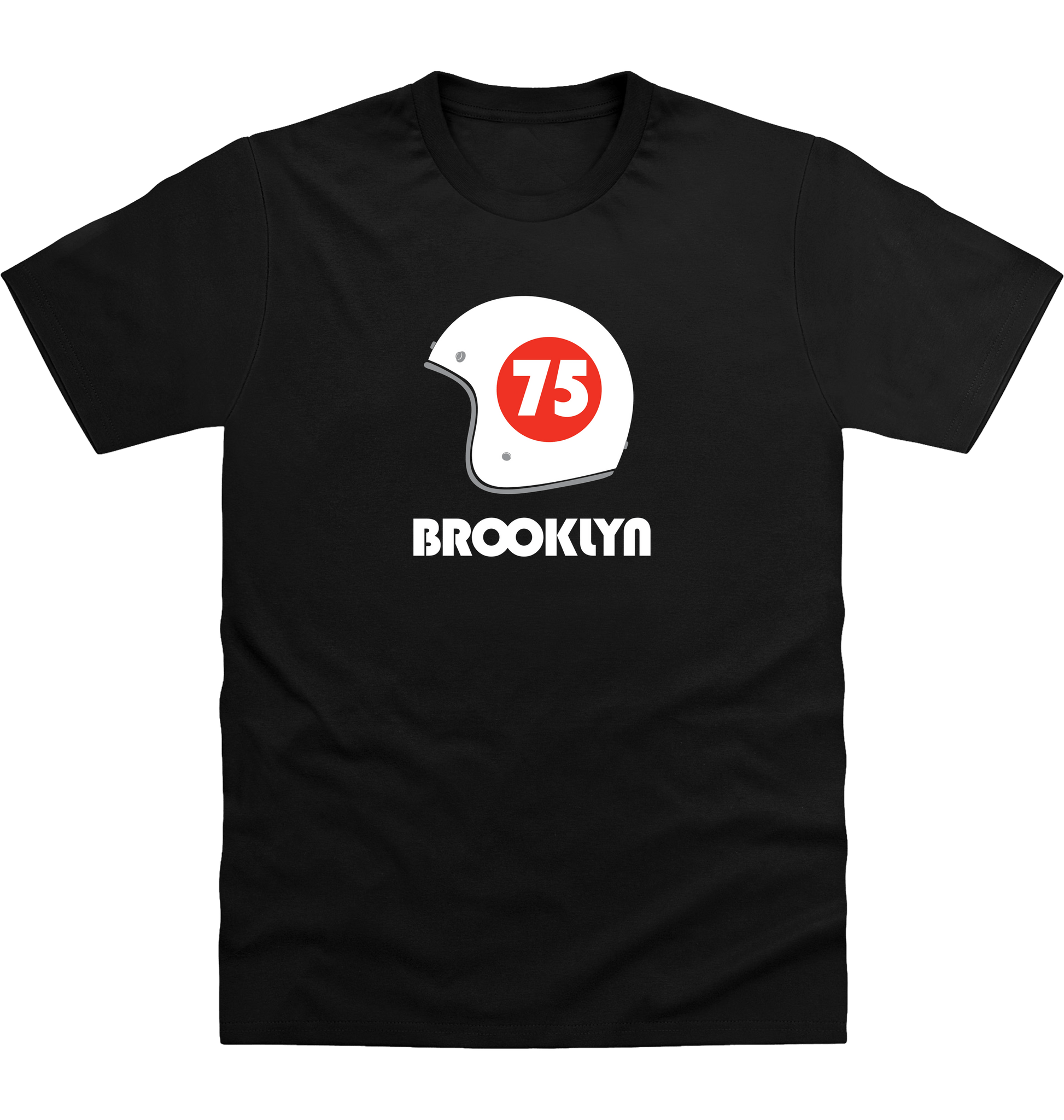 Deep Black Printed T-shirt Front