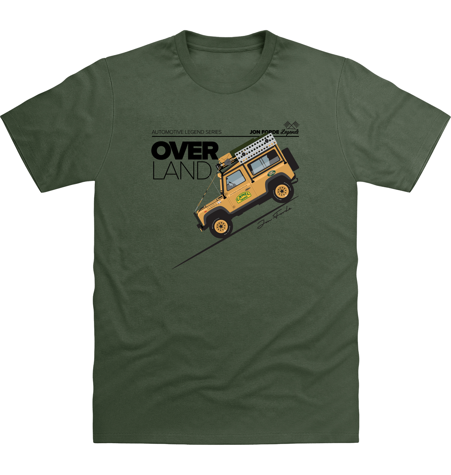 Earthy Green Printed T-shirt Front