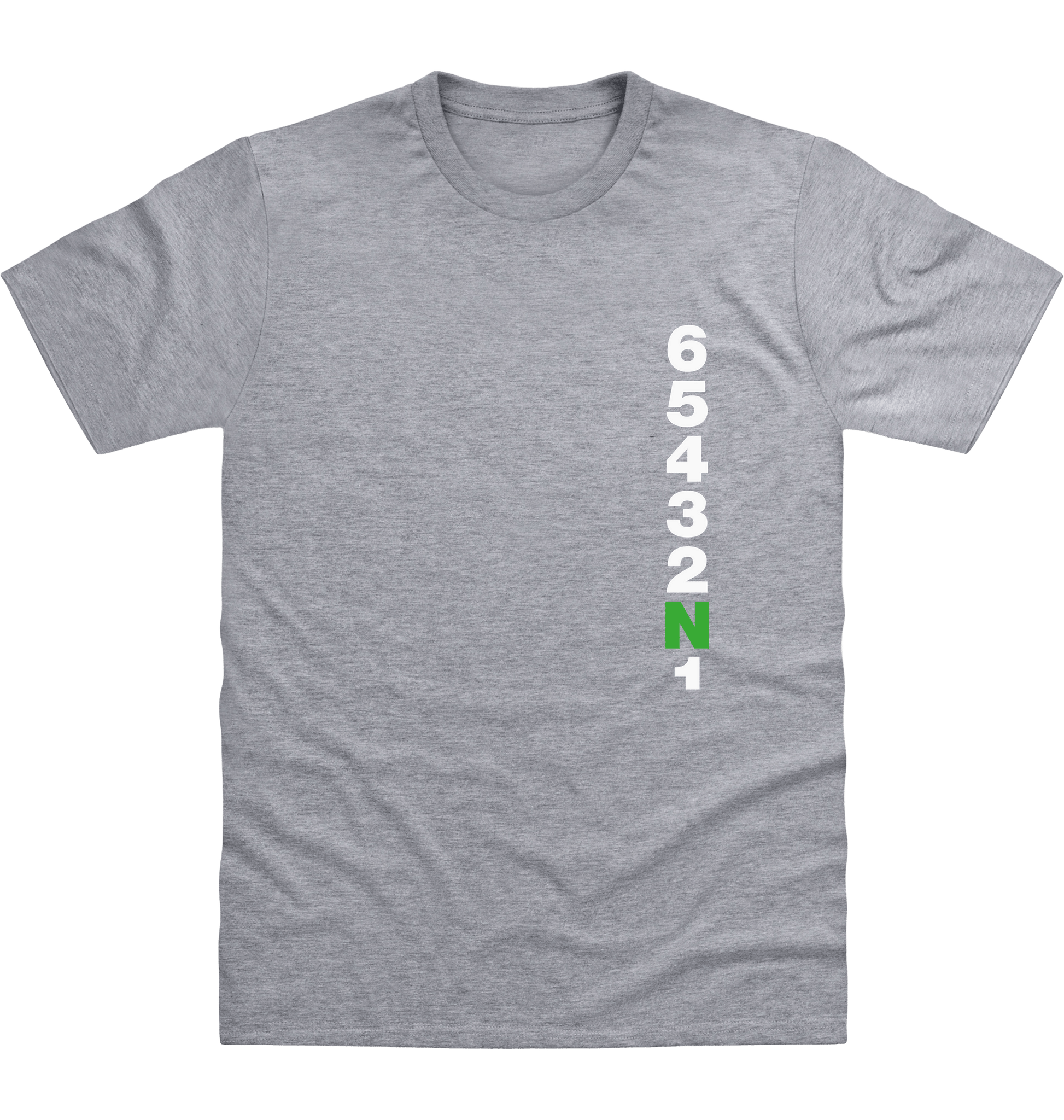 Heather Grey Printed T-shirt Front
