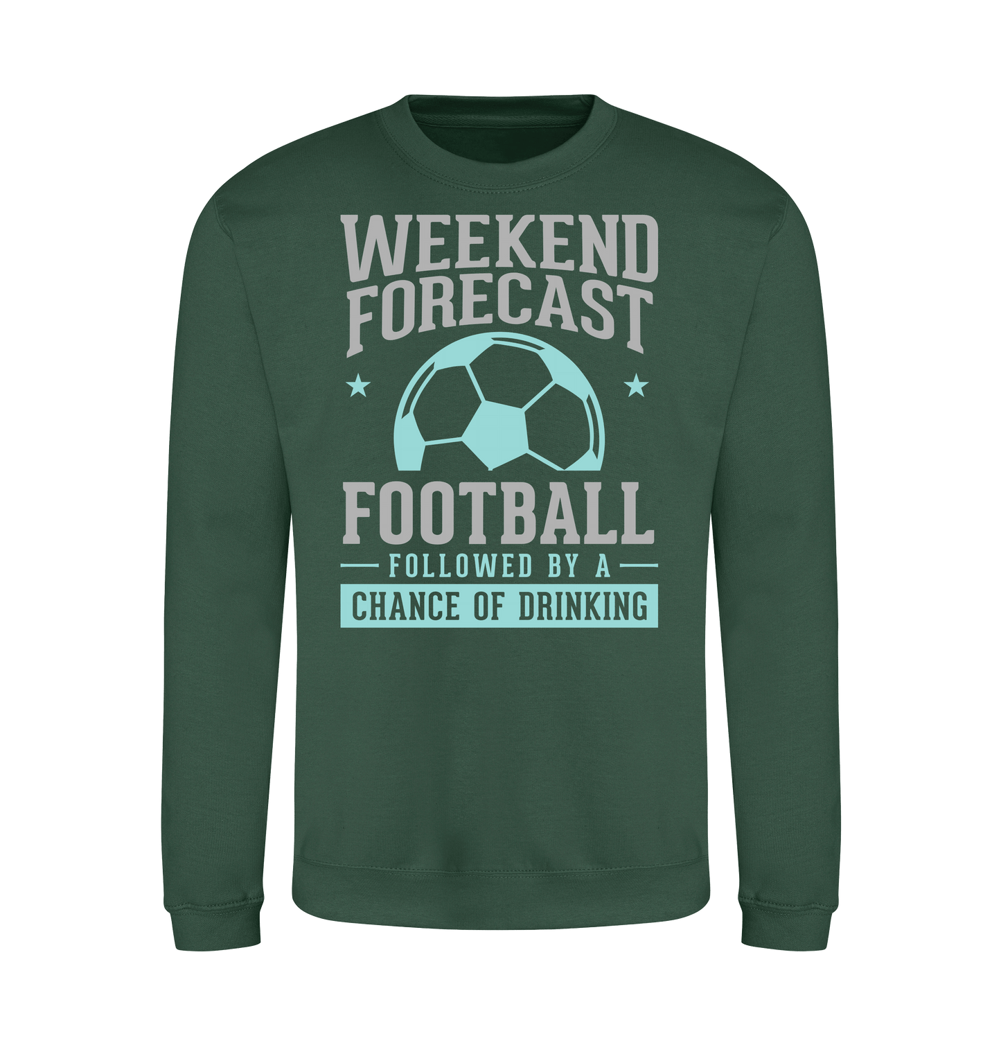Bottle Green Printed Sweater Front
