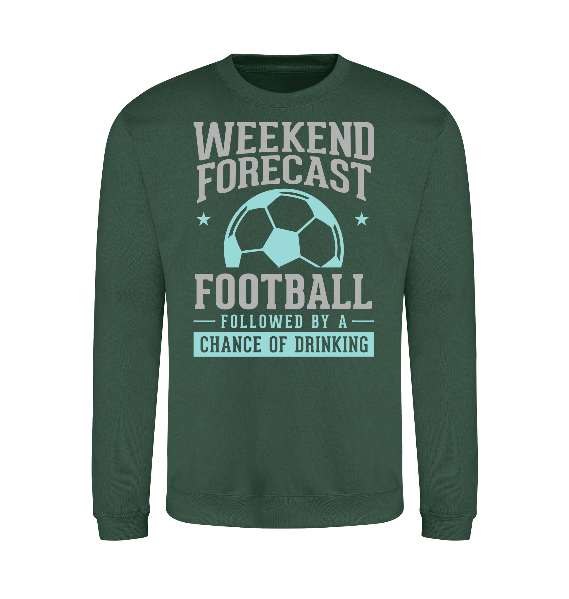 Bottle Green Printed Sweater Front