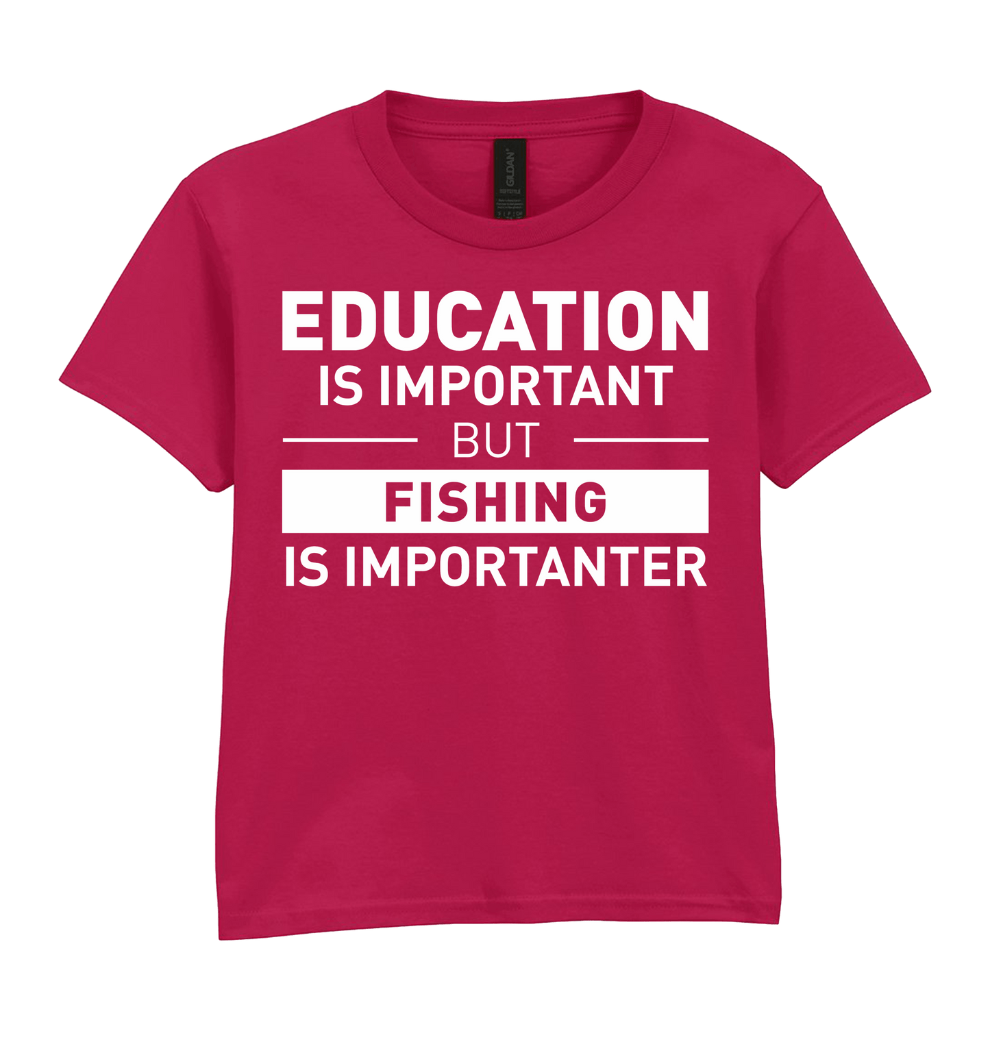 Cardinal Red Printed Kids T-Shirt Front
