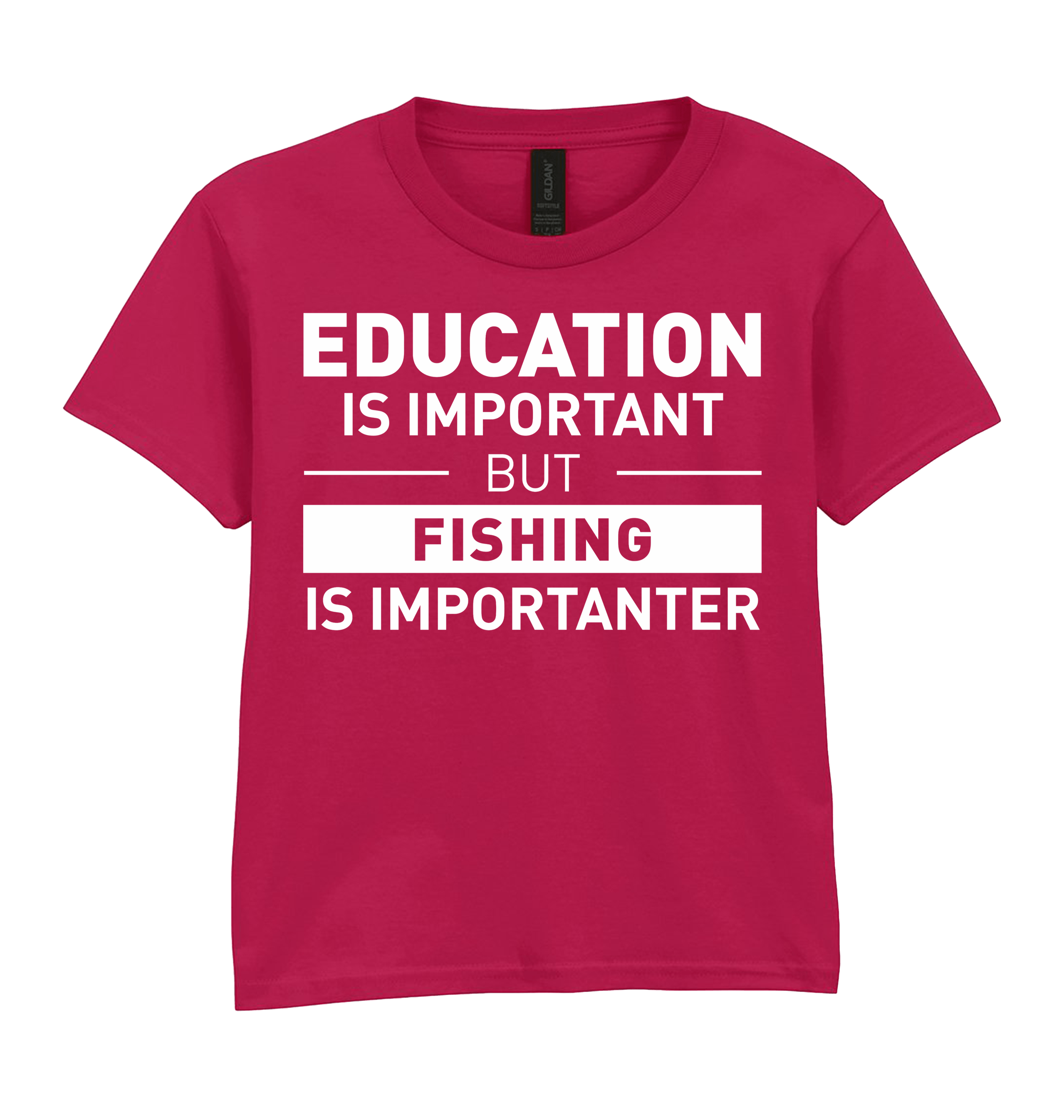 Cardinal Red Printed Kids T-Shirt Front