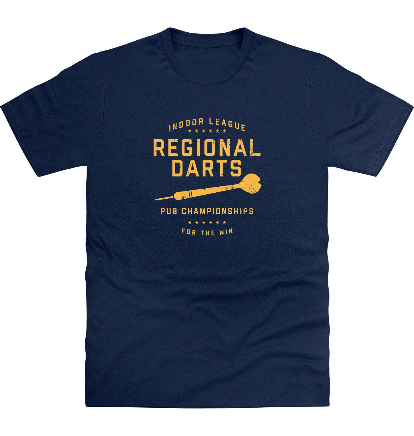 New French Navy Printed T-shirt Front