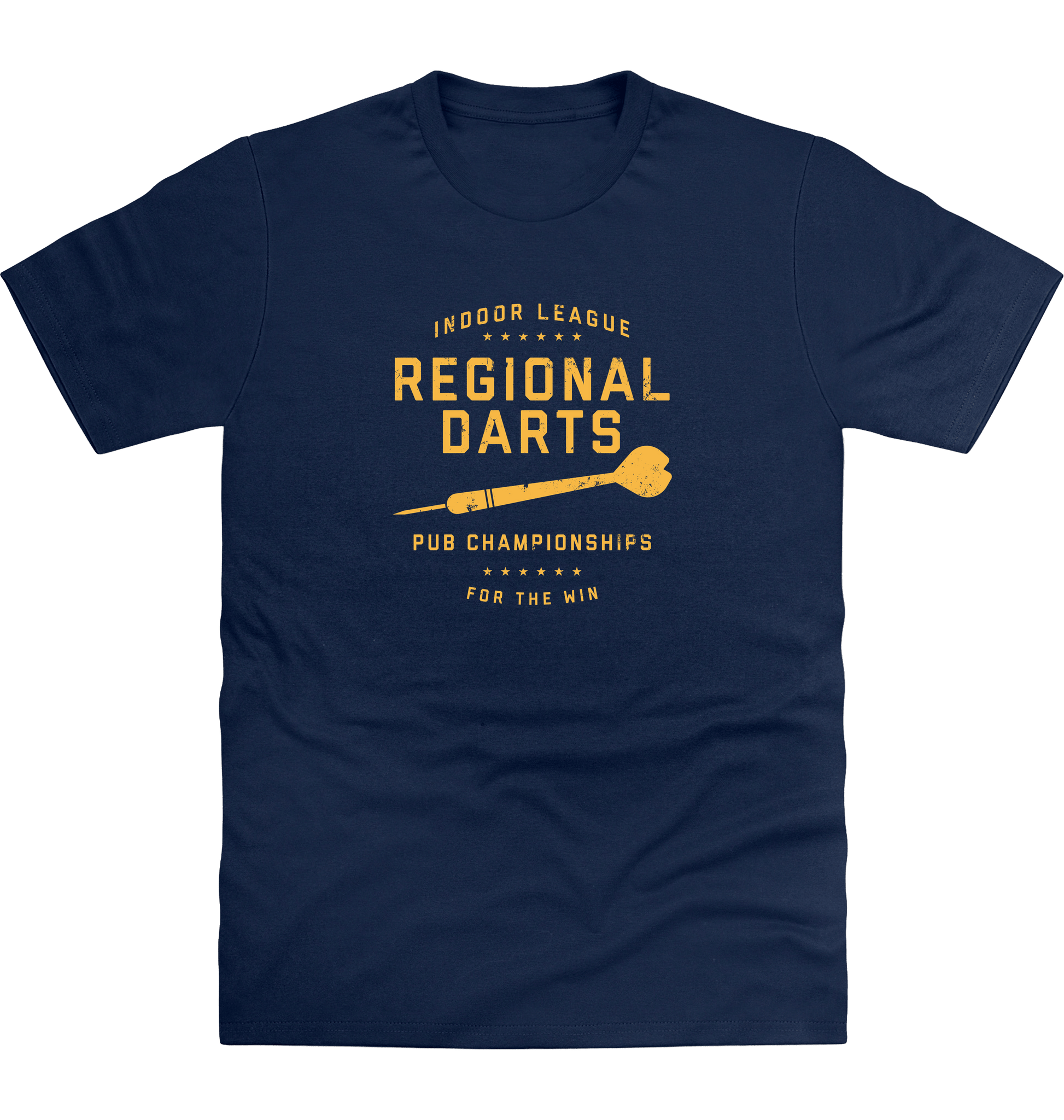 New French Navy Printed T-shirt Front