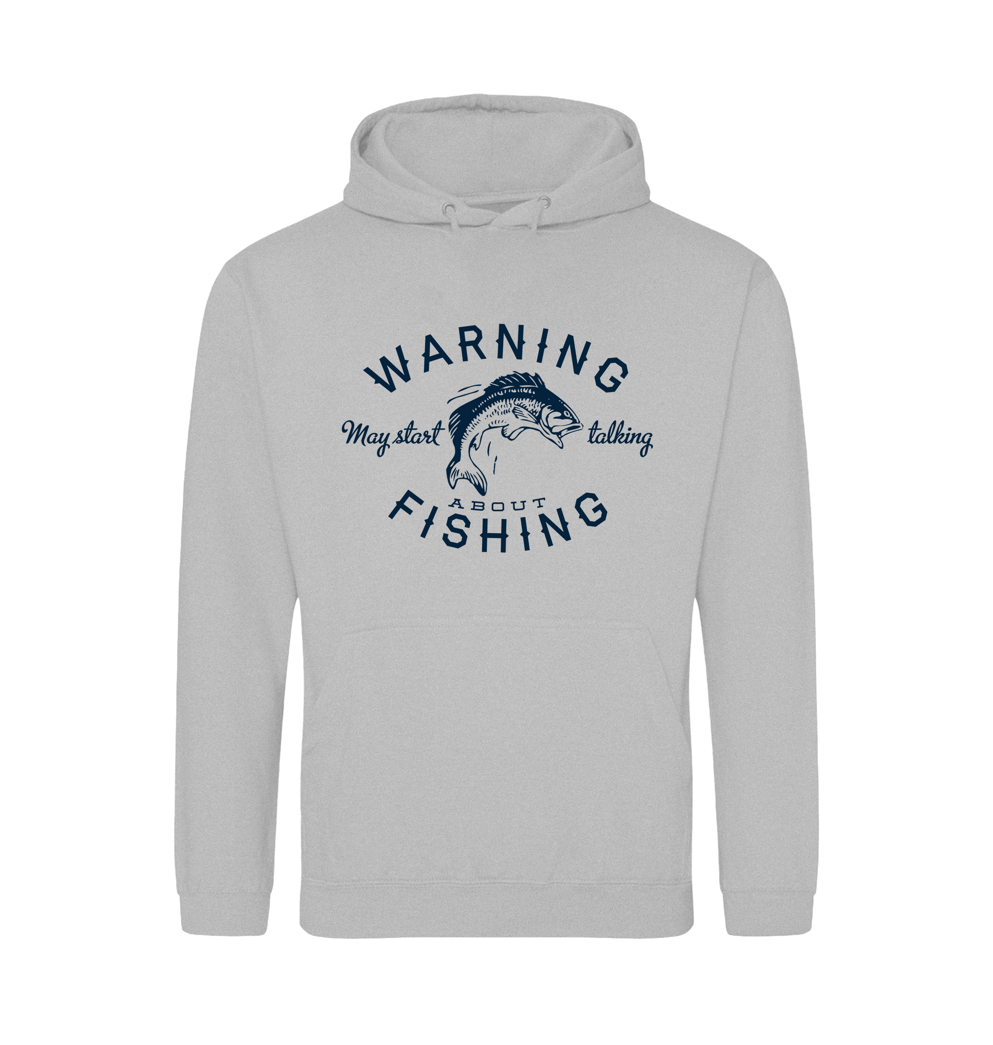 Heather Grey Printed Hoody Front