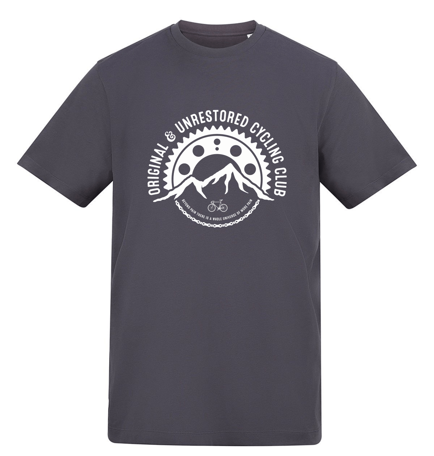 Solid Charcoal Printed T-shirt Front