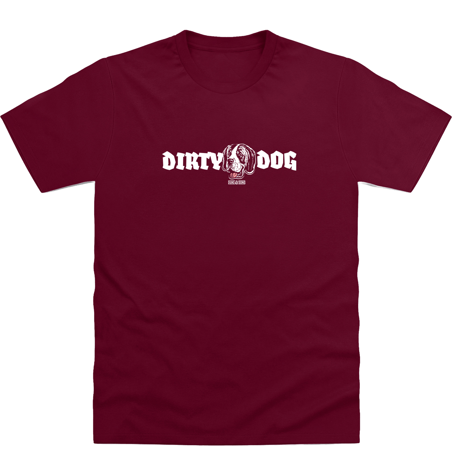 Burgundy Printed T-shirt Front