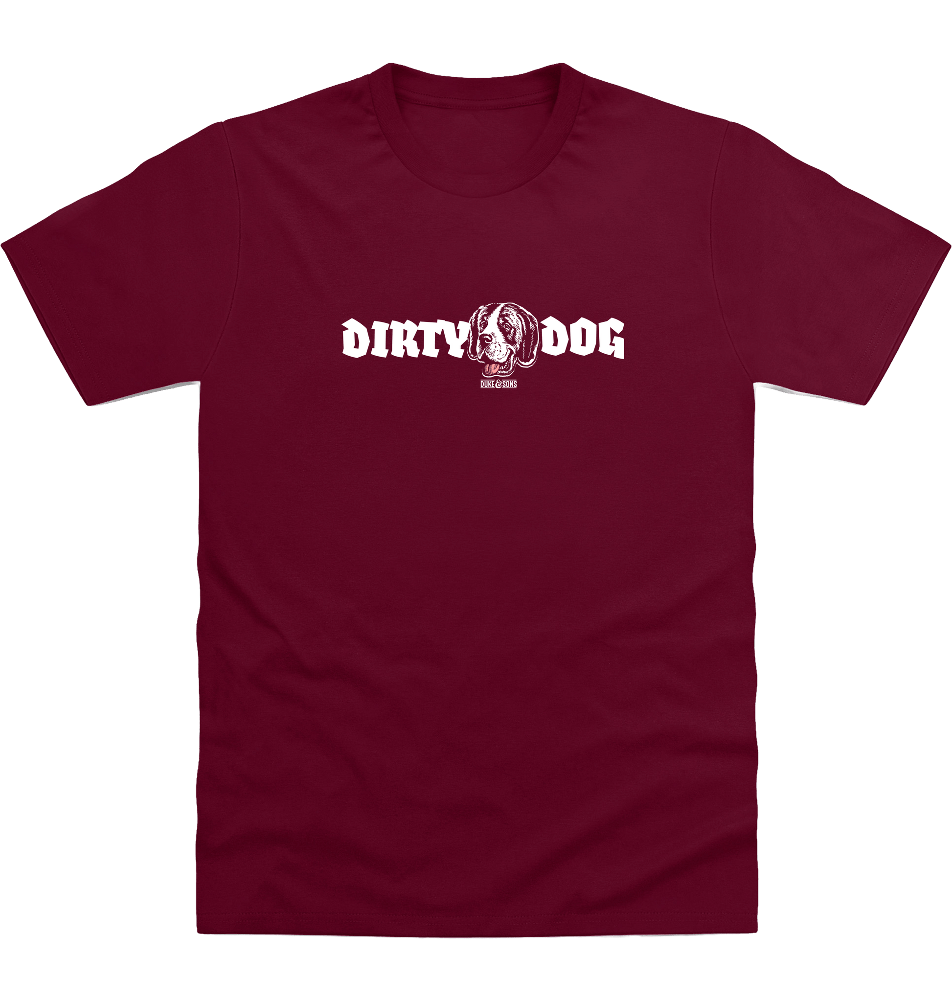Burgundy Printed T-shirt Front