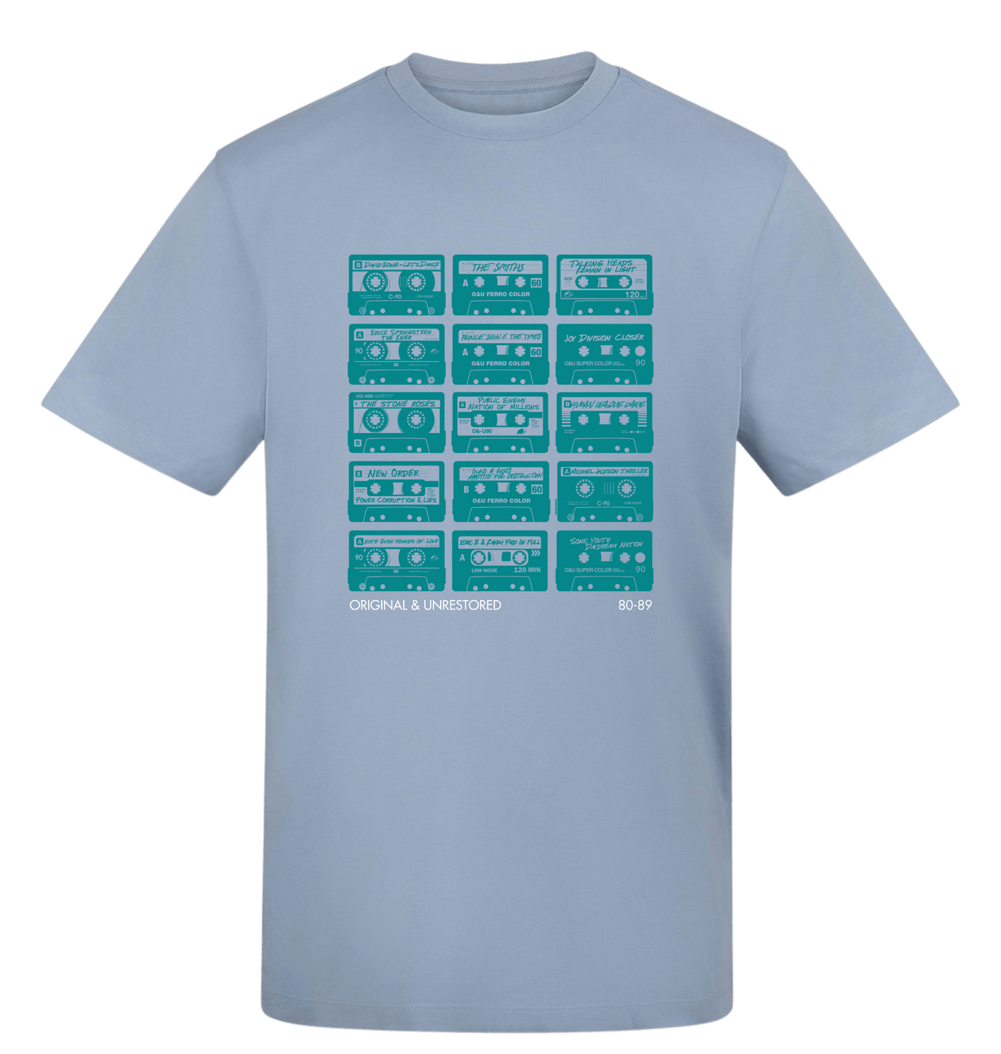 Sky Blue Printed T-shirt Front