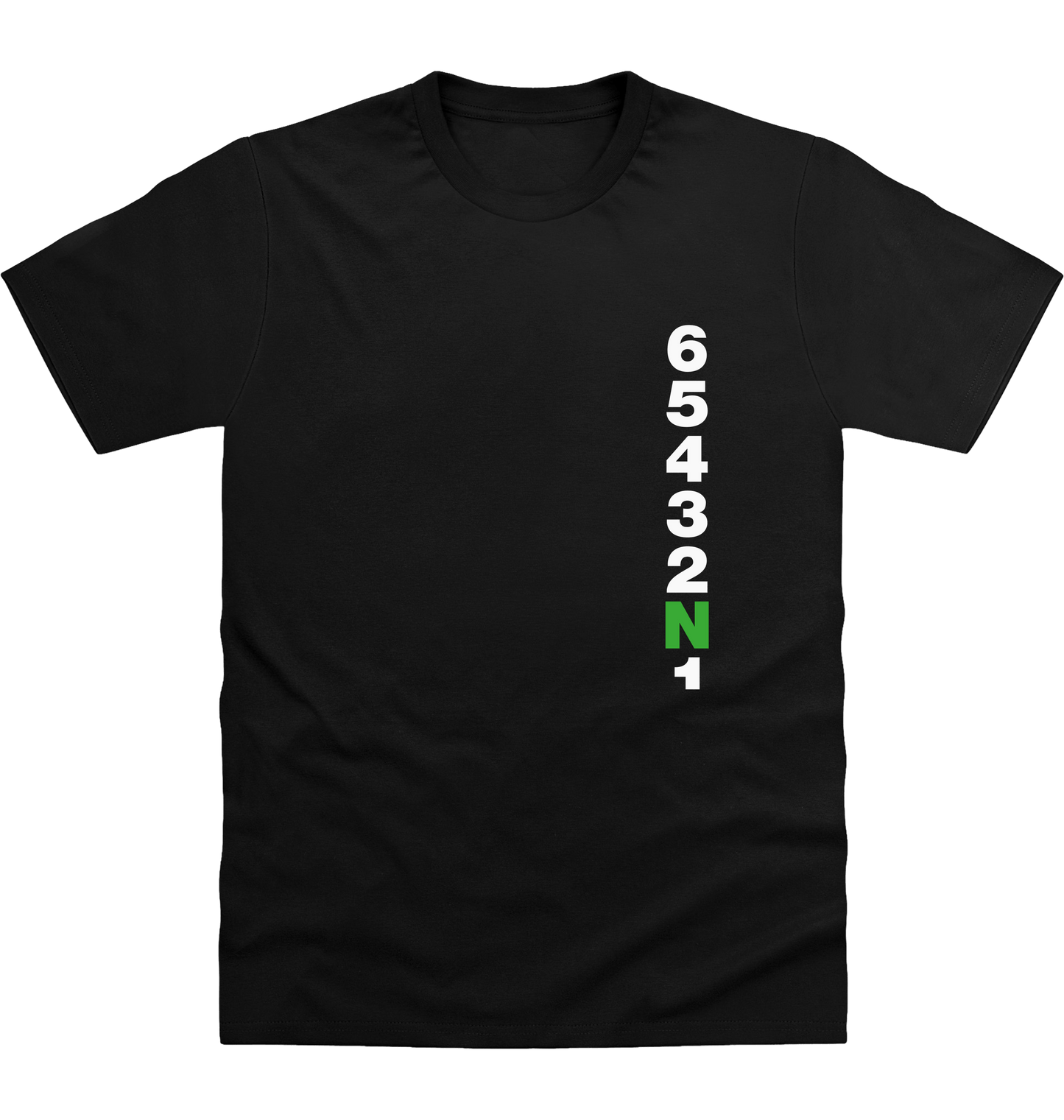 Deep Black Printed T-shirt Front