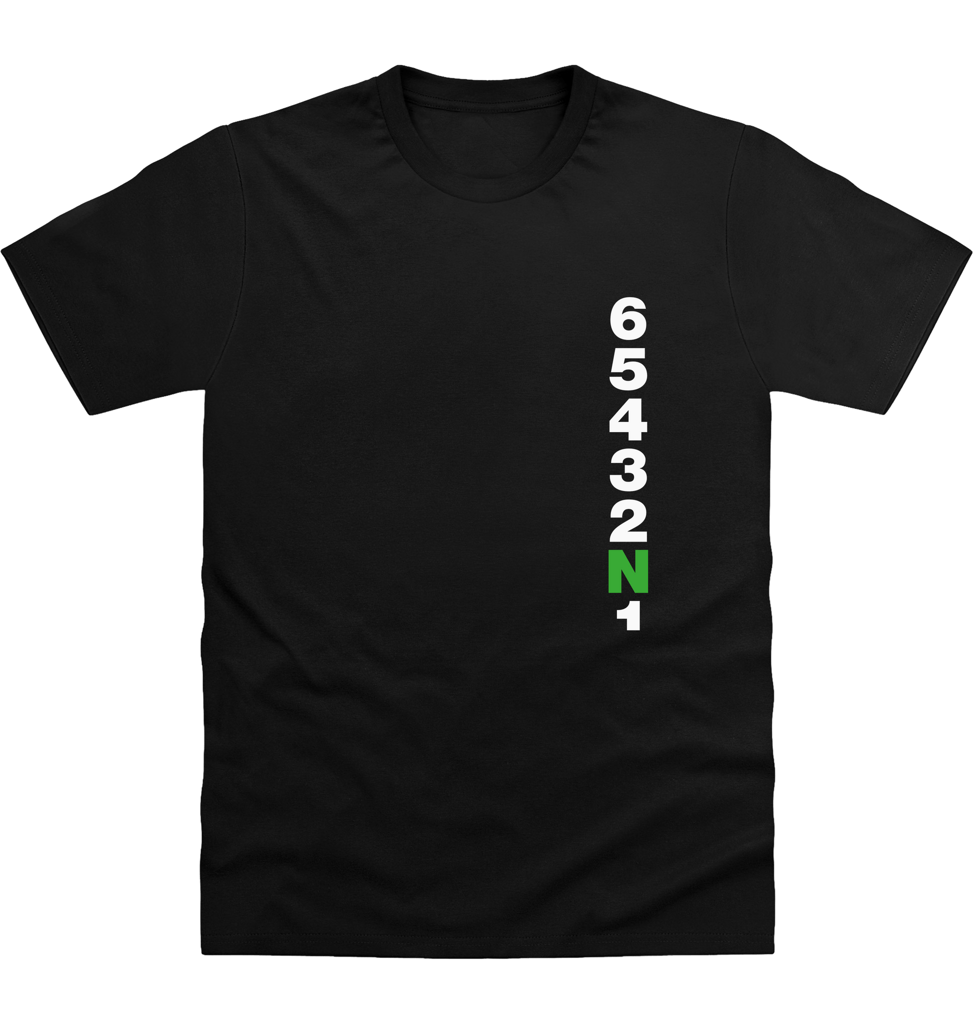 Deep Black Printed T-shirt Front