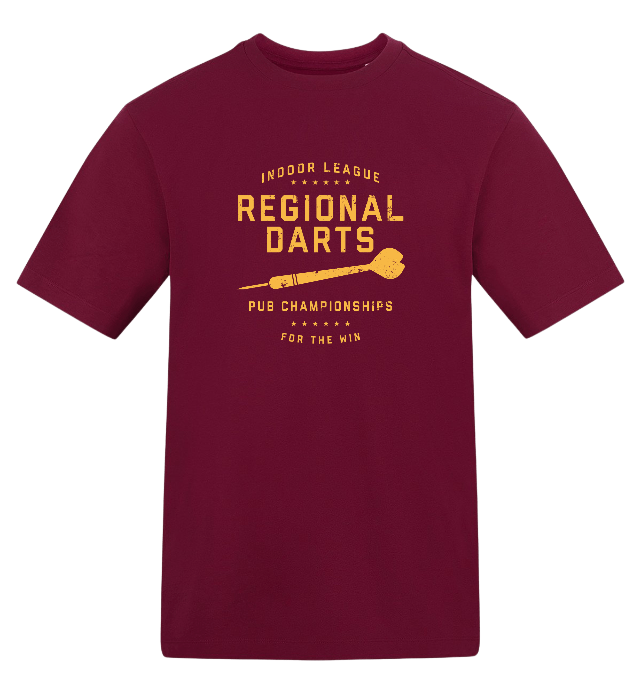 Burgundy Printed T-shirt Front