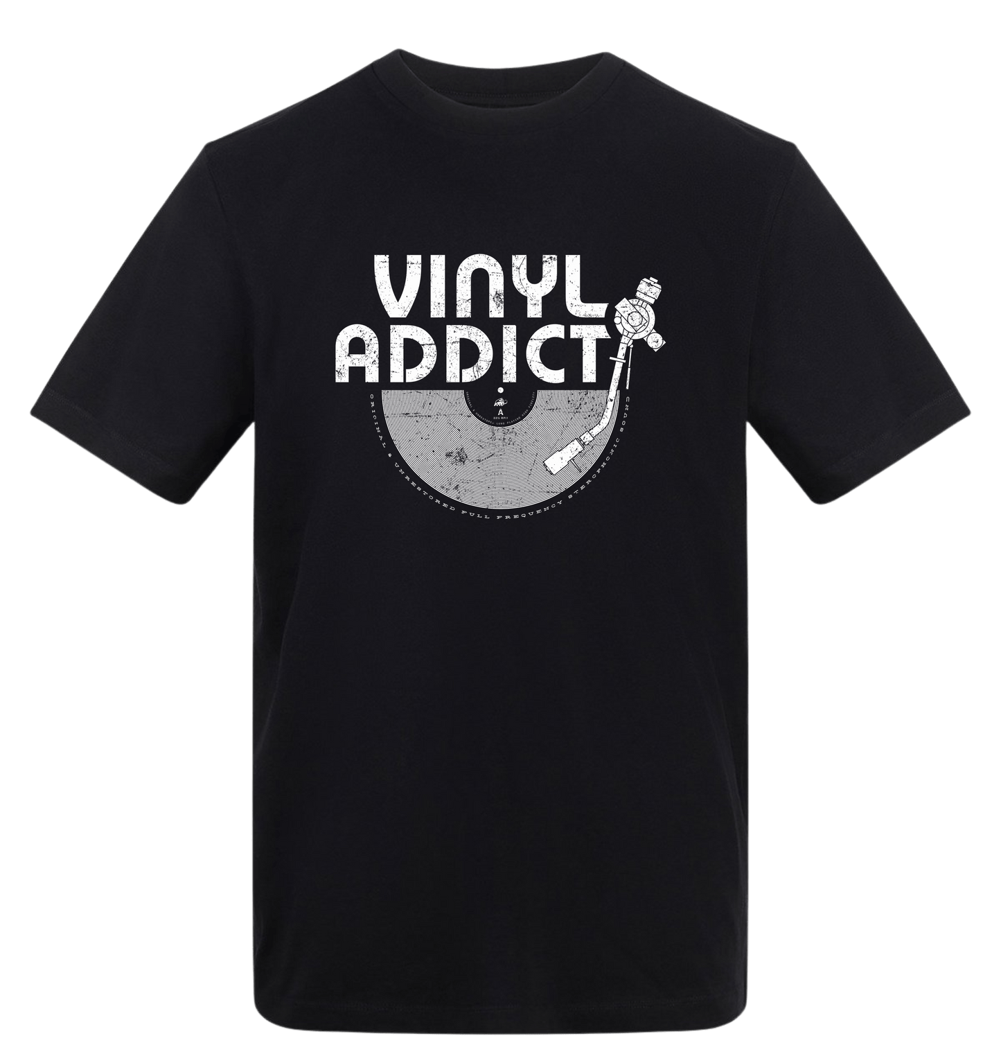 Deep Black Printed T-shirt Front